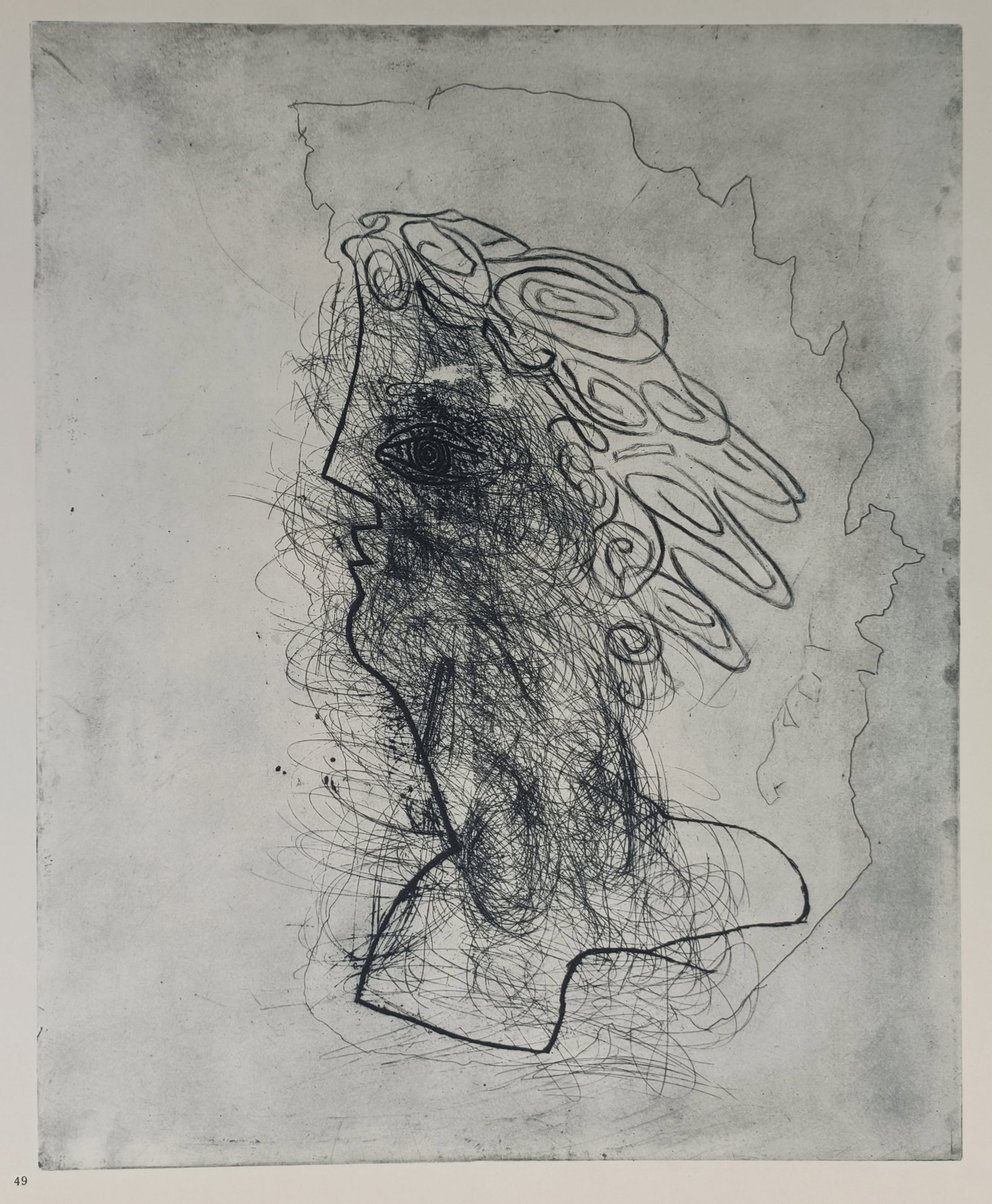 Georges Braque (1882–1963), after – Profile of a Classical Figure – Offset print (20th (1 of 2)