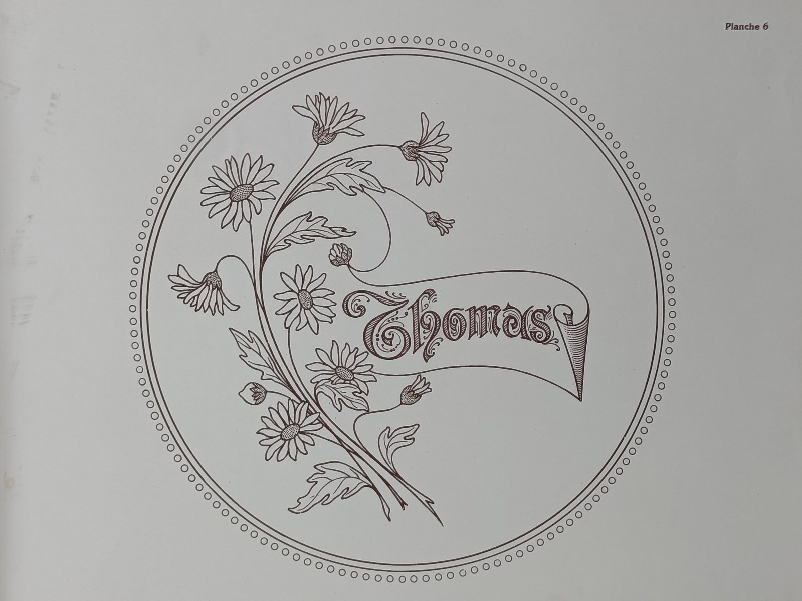 Thérèse de Dillmont (1846–1890) – Monogram Design for Thomas – Lithograph (ca. 1900) (1 of 2)