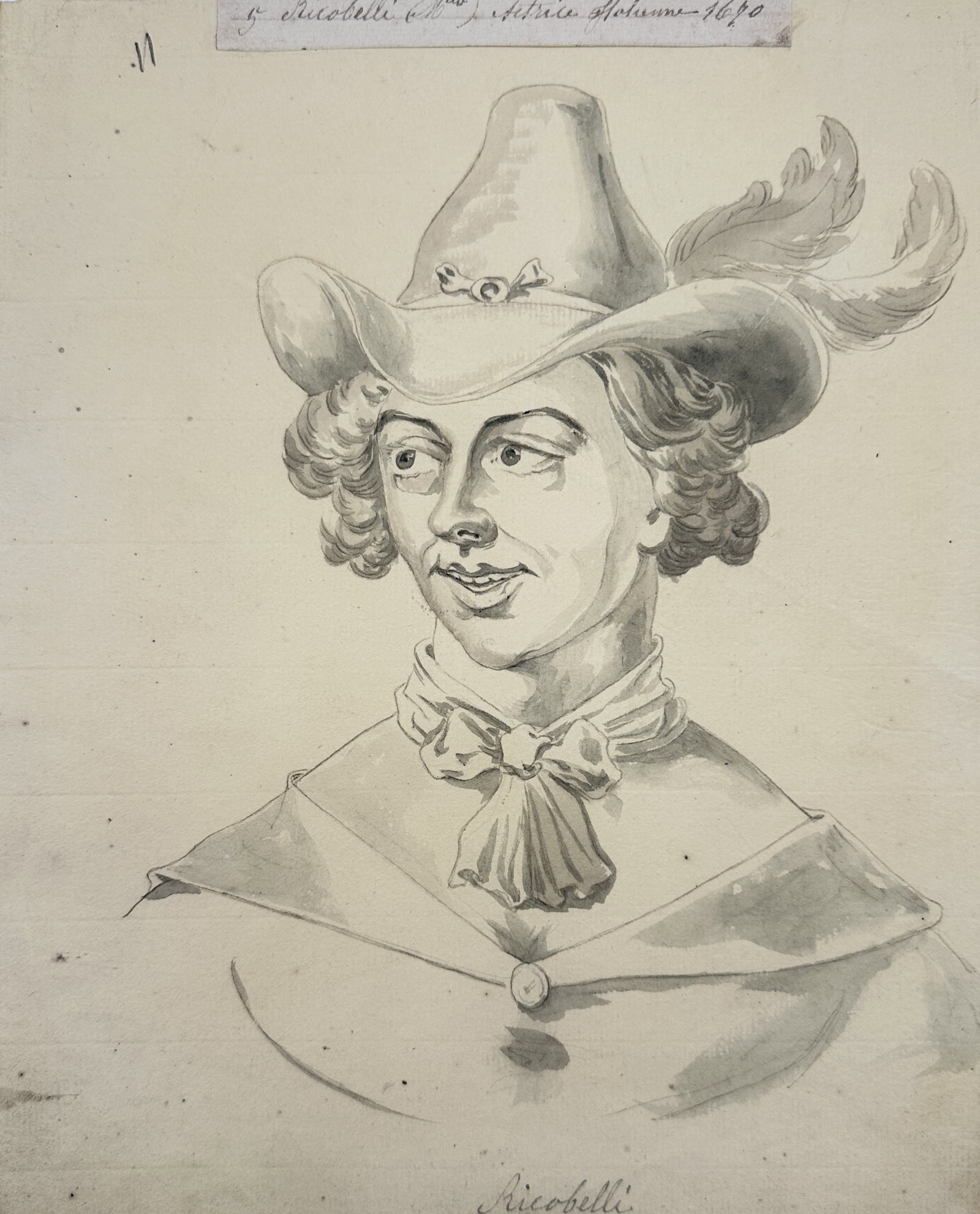 Charles-Martial Potémont – Portrait of Ricobelli – Etching (19th Century) (1 of 3)