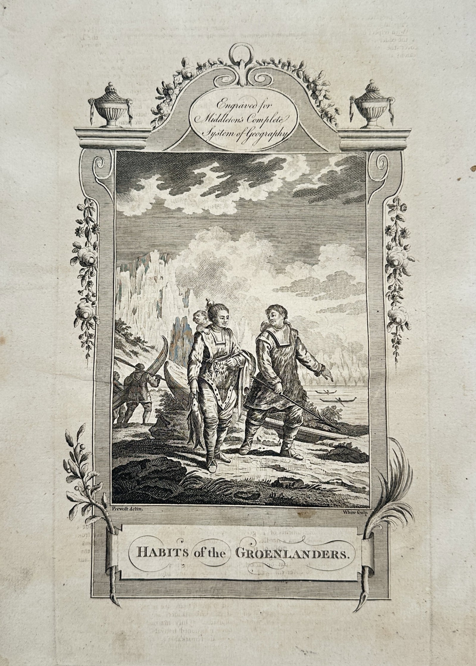Charles White – Habits of the Groenlanders – Engraving (1778) (1 of 2)