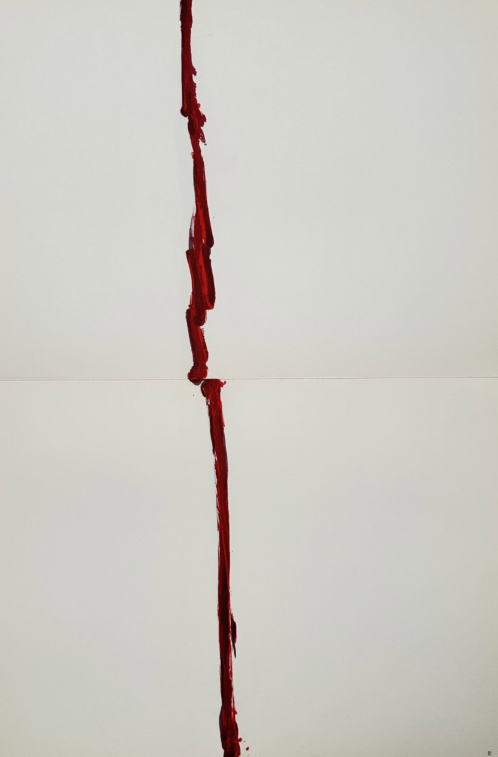 Antoni Tàpies, after – Abstract Composition with Red Line – Offset print (20th Century) (1 of 3)