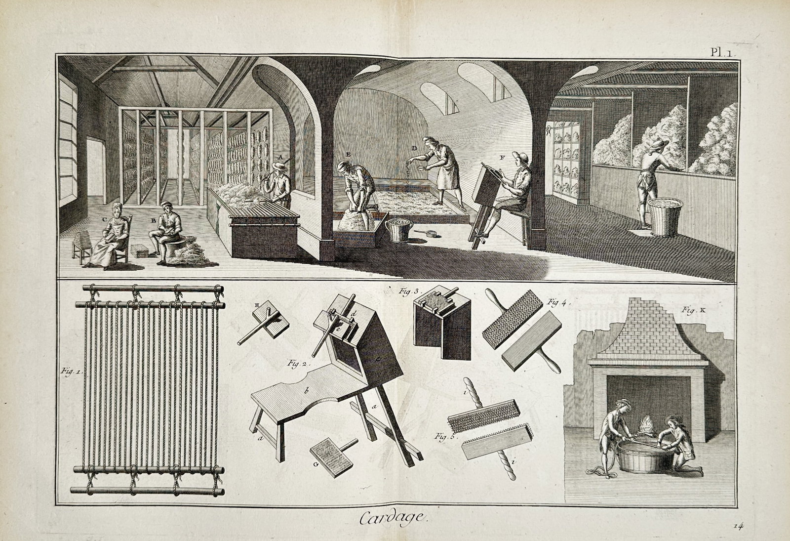 Robert Benard – Industrial Carding Workshop and Rope Manufacturing Tools – Engraving (1 of 2)
