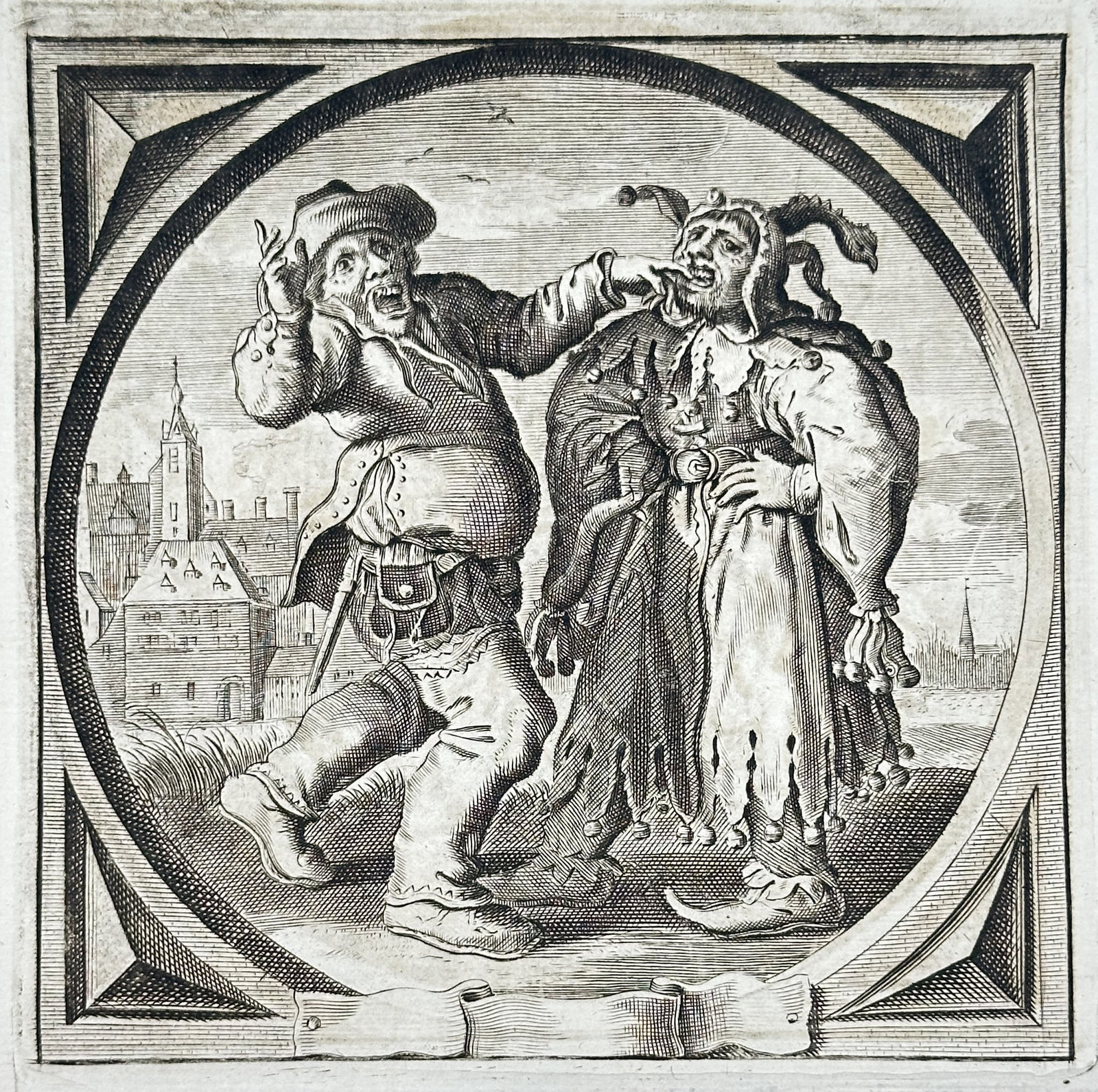 Jacob Cats – Moral Emblem on Careless Trust – Engraving (17th Century) (1 of 3)