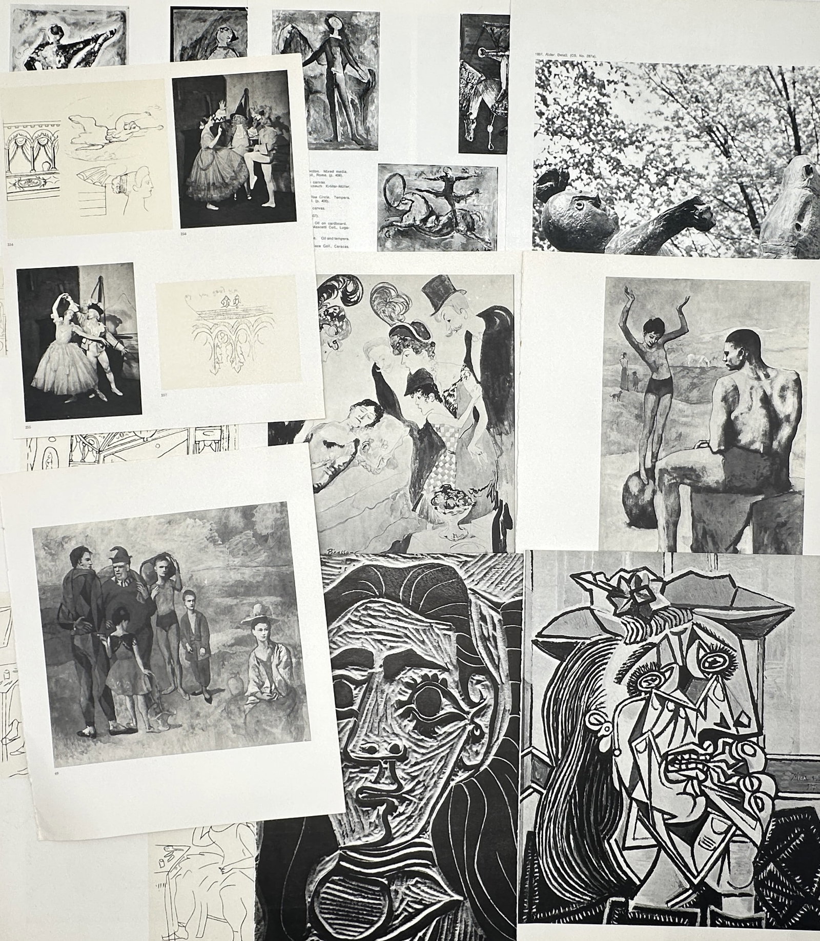 Unknown Artist – Set of 18: Modern Masterpieces and Cubist Expression Studies – Offset Prints (1 of 2)