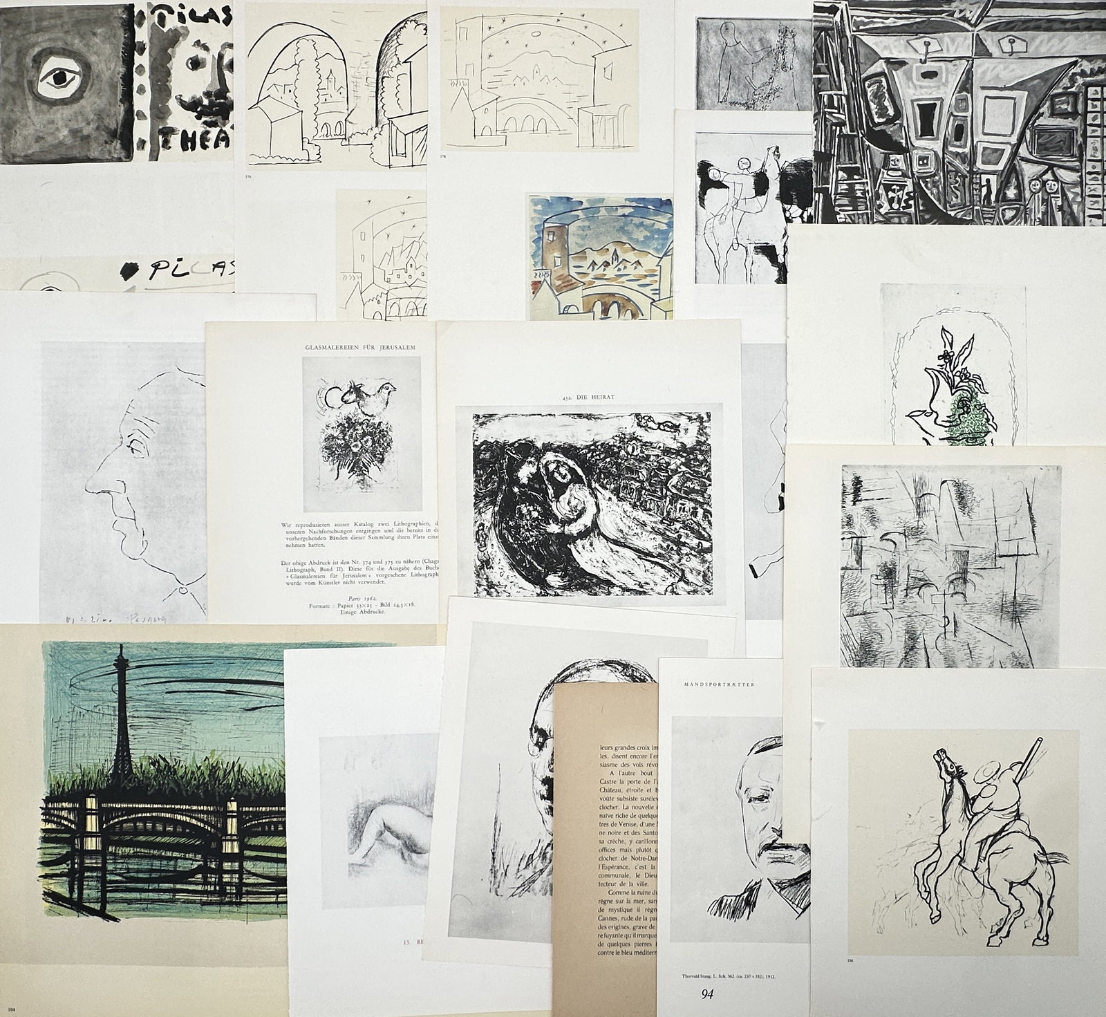 Unknown Artist – Set of 18: Twentieth Century Avant-Garde Collection and Modernist Graphic Studies (1 of 2)