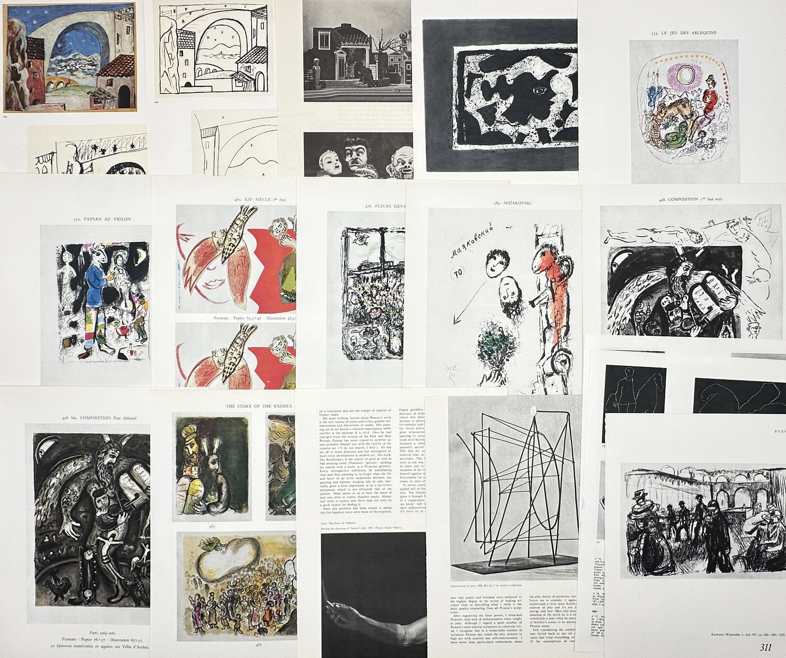 Unknown Artist – Set of 18: Modernist Visual Masterpieces and Narrative Graphic Studies (1 of 2)