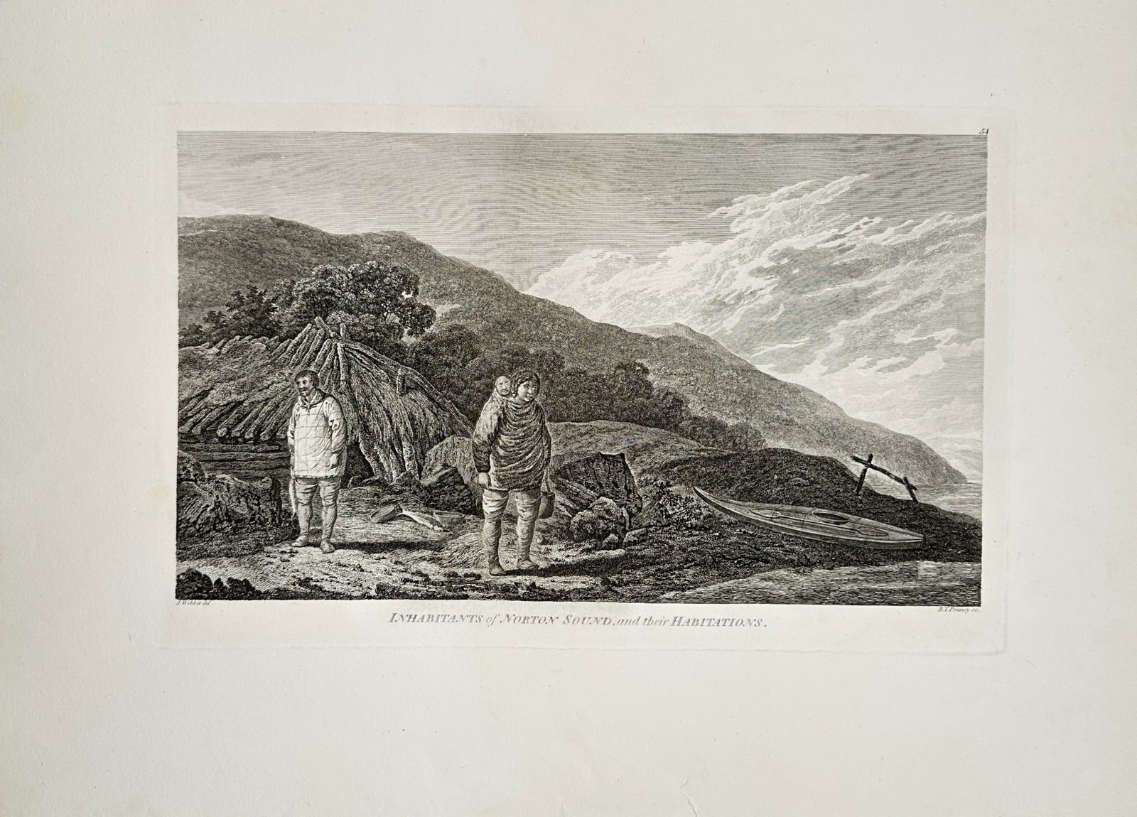 John Webber – Inhabitants of Norton Sound and Their Habitations – Engraving (18th Century) (1 of 2)