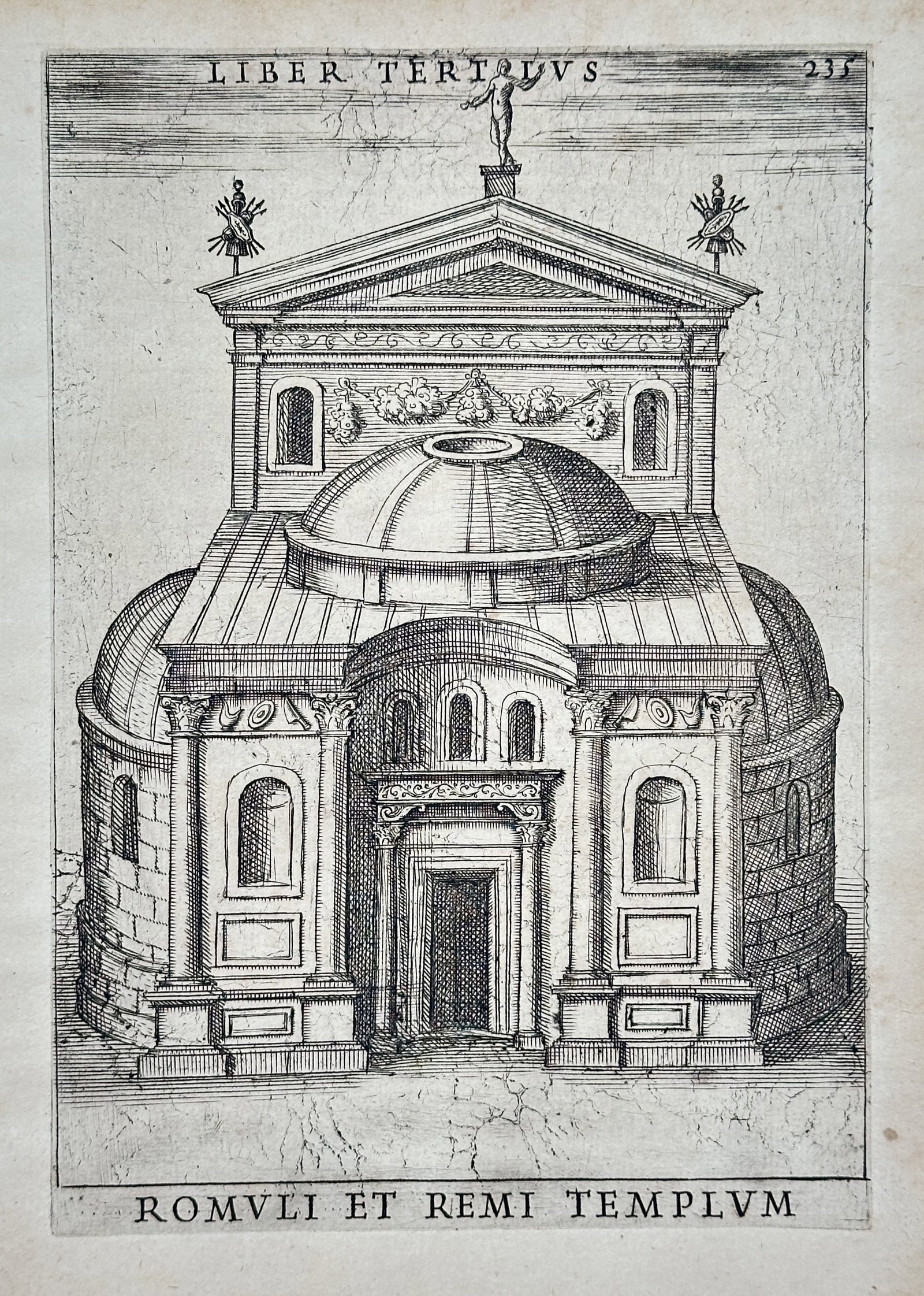 Alessandro Donati – Temple of Romulus and Remus – Engraving (17th Century) (1 of 2)