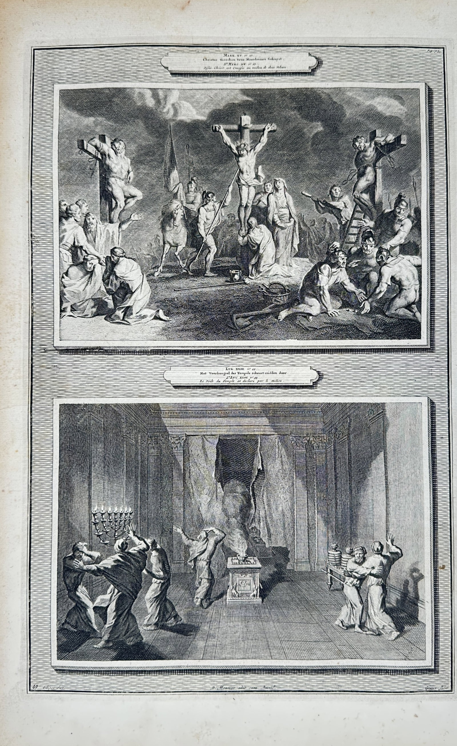 Pierre Mortier – Biblical Scenes from the Gospels – Engraving (18th Century) (1 of 2)