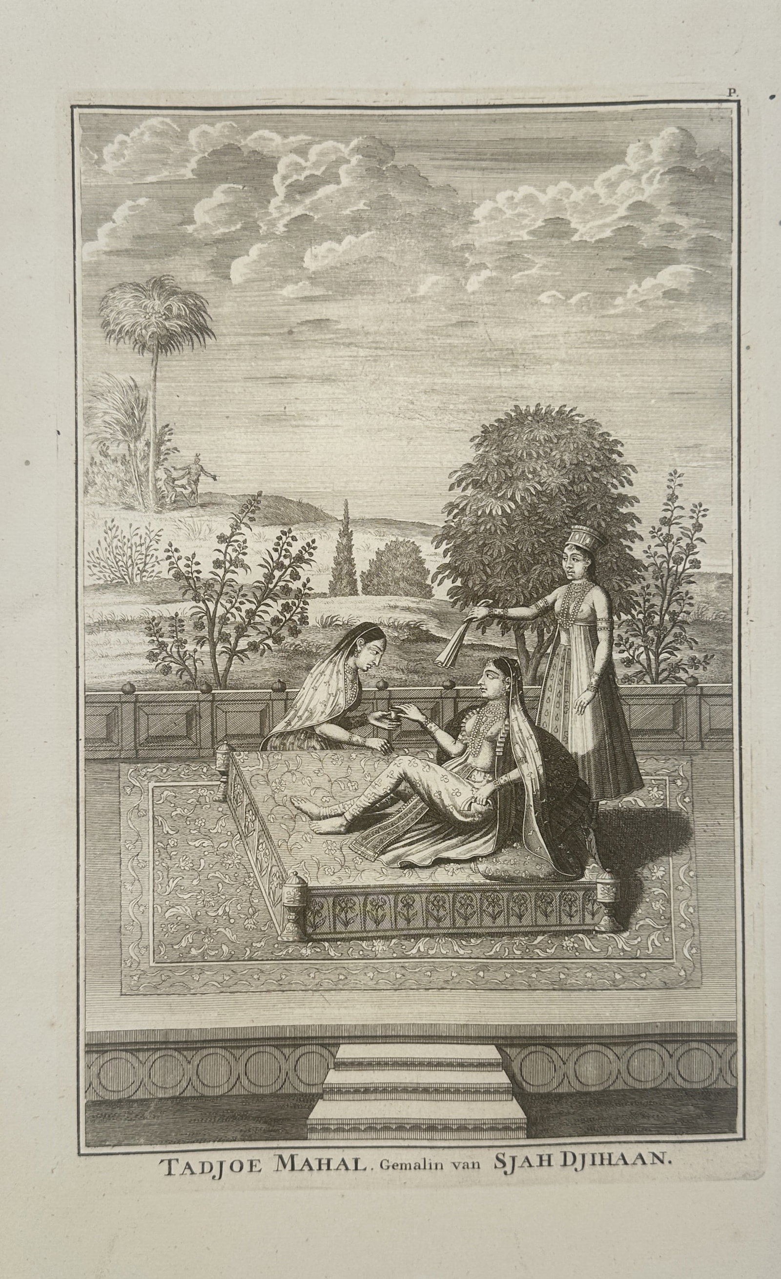 Francois Valentijn – Portrait of Mumtaz Mahal – Engraving (18th Century) (1 of 2)