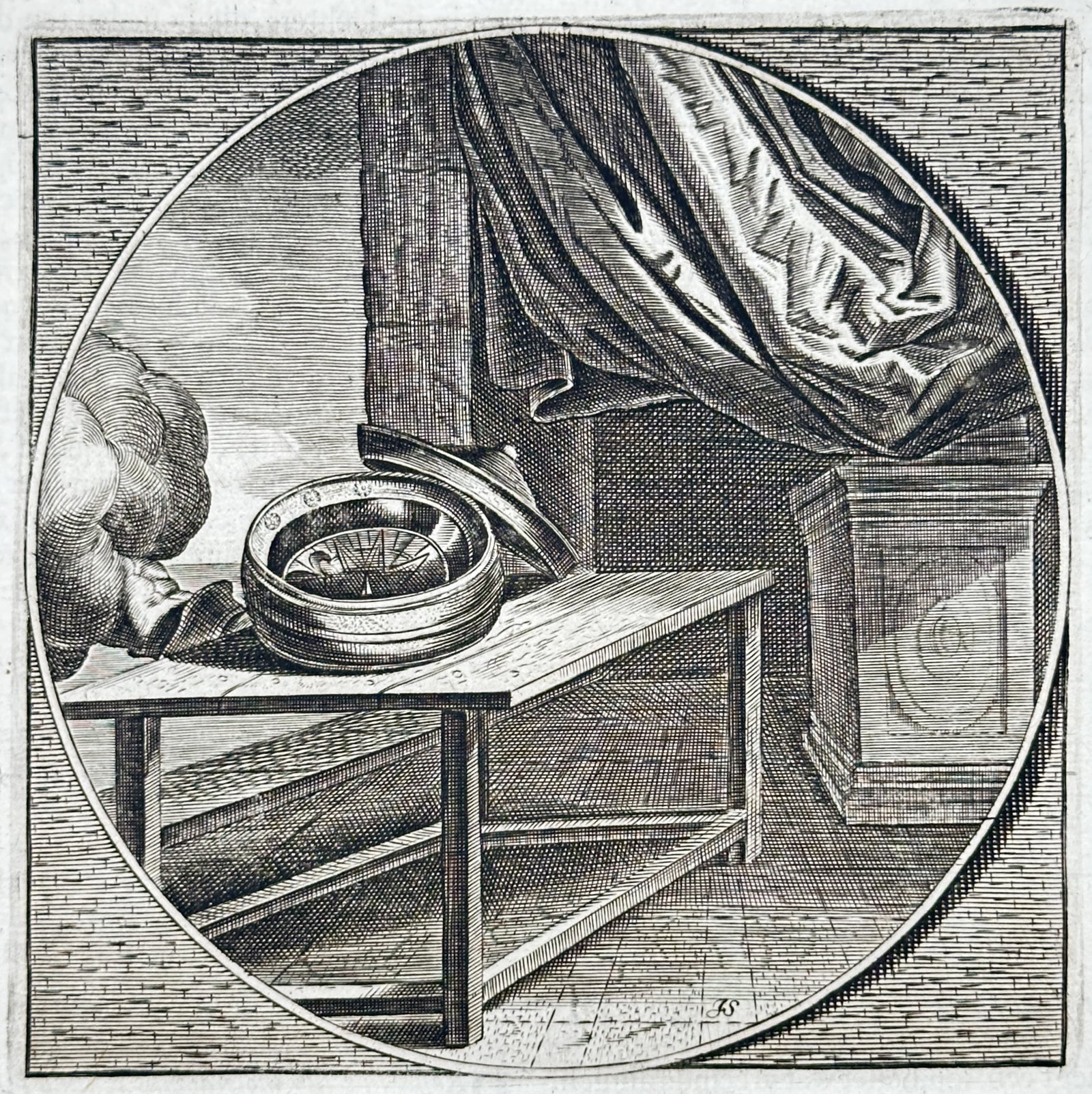 Jacob Cats – Emblem on Constant Attraction (Animos Nil Dirimit) – Engraving (17th Century) (1 of 3)