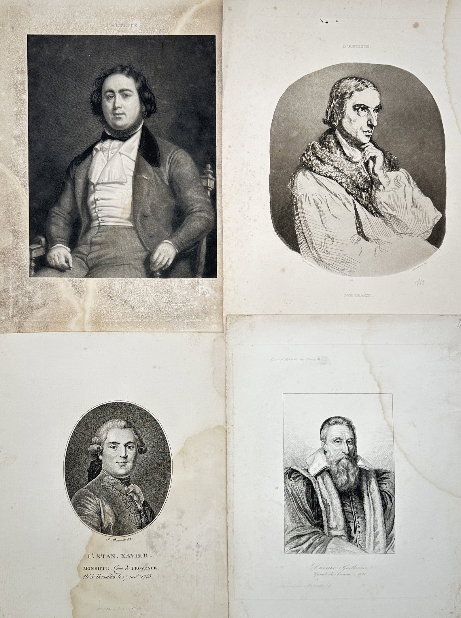 Different Authors – Set of 4: Various European Portraits – Engravings (18th–19th Century) (1 of 2)