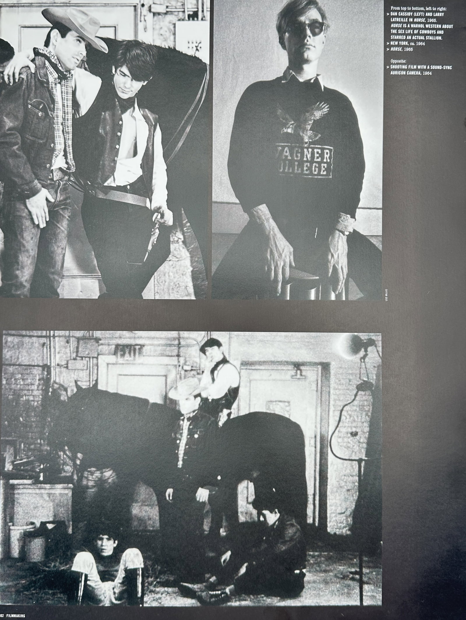 Andy Warhol,after – Film Making Stills and Portraits – Offset lithographic reproduction (2006): "Film Making Stills and Portraits" presents a composite layout of documentary photographs depicting film production moments, actors, and portraits associated with the artist's studio output. Published