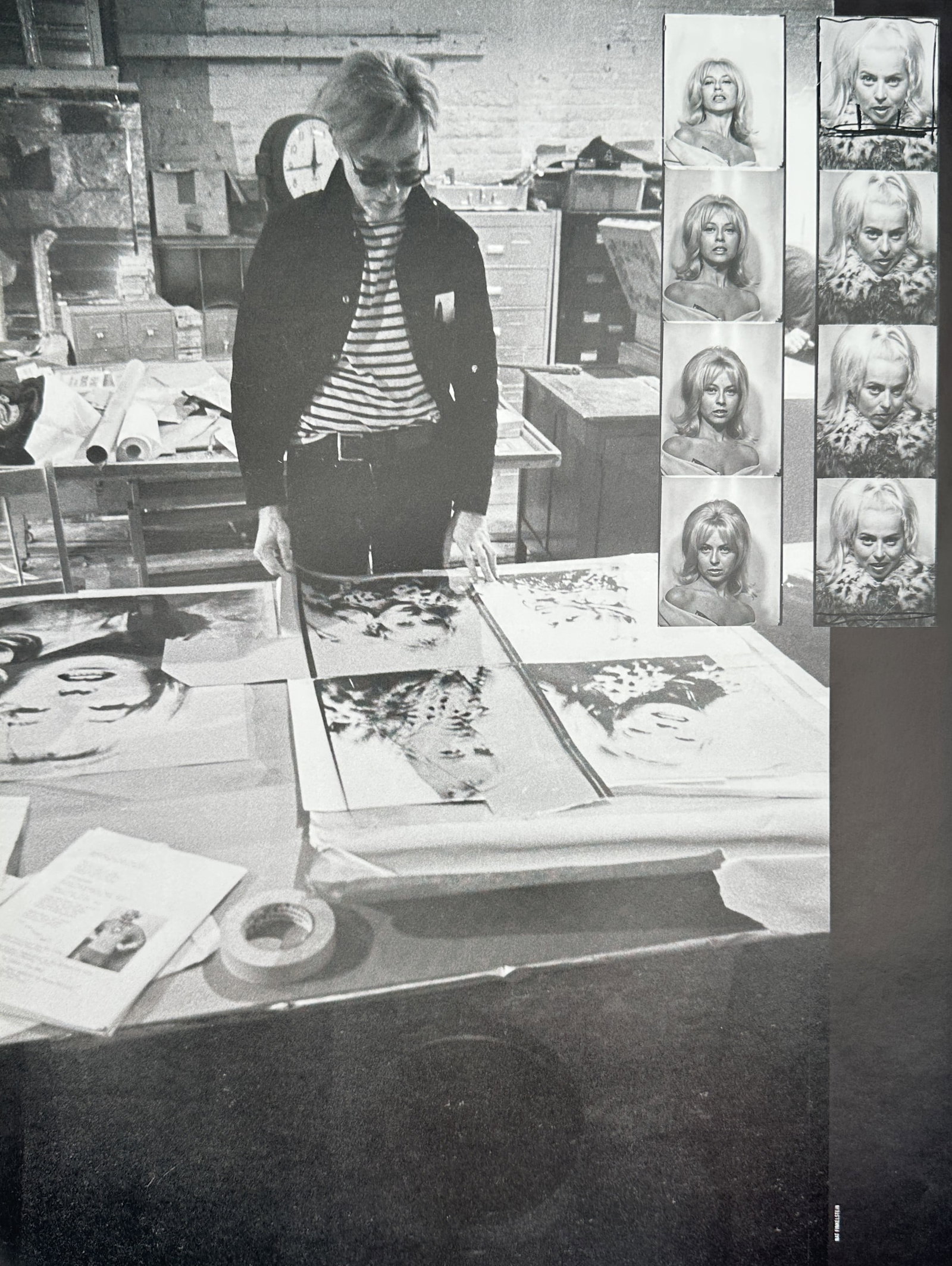 Andy Warhol,after – Andy Warhol in His Studio with Photo Booth Strips – Offset lithographic (1 of 2)