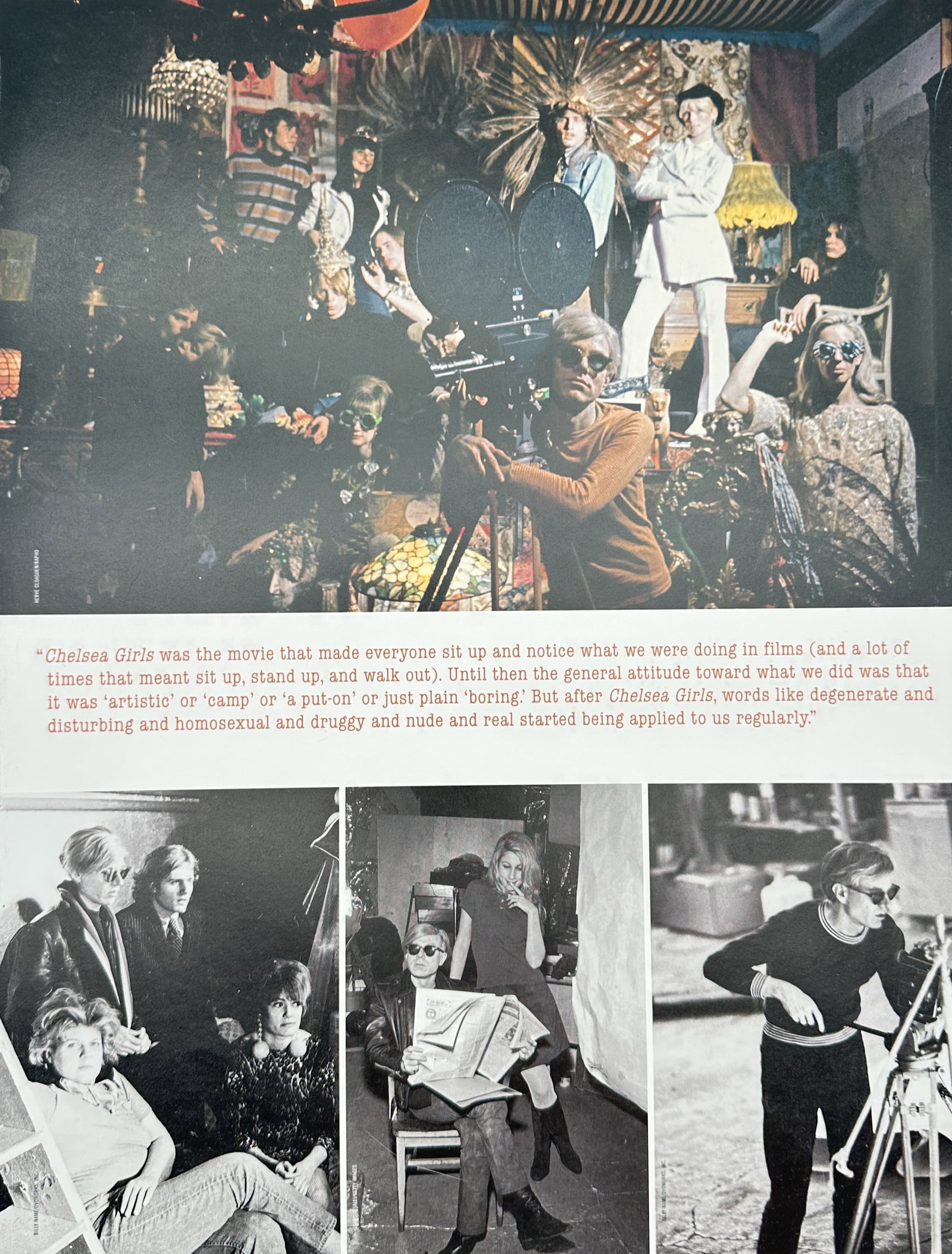 Andy Warhol,after – Chelsea Girls – Offset lithographic reproduction (2006): "Chelsea Girls" This print features a composite layout showcasing dynamic photographic portraits and scenes surrounding the circle of figures and creative environment associated with the iconic underg