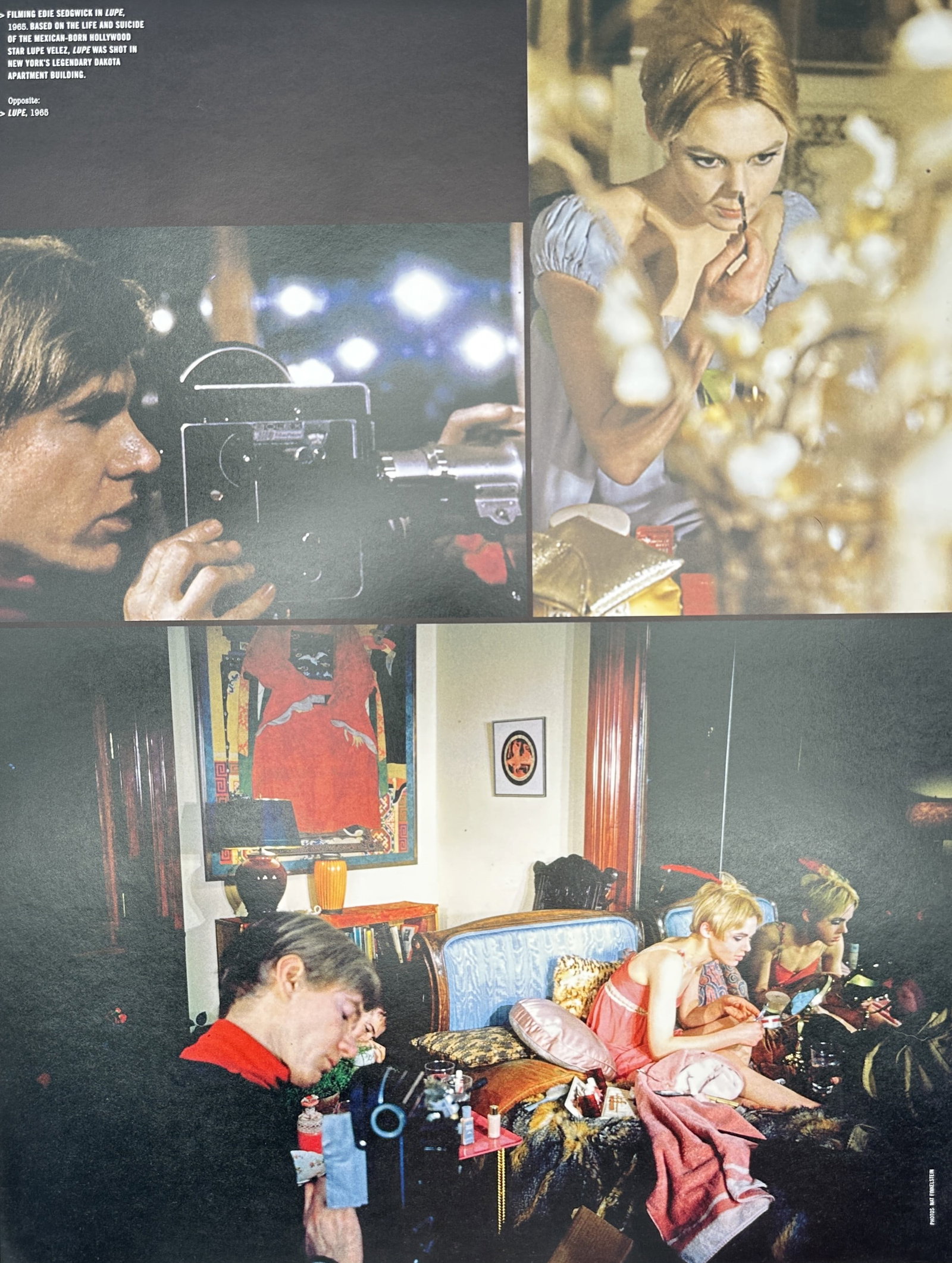 Andy Warhol,after – Lupe – Offset lithographic reproduction (2006): "Lupe" This print features a composite photographic arrangement documenting scenes from the filming of the underground movie featuring Edie Sedgwick. Published in 2006, the plate captures the intimate