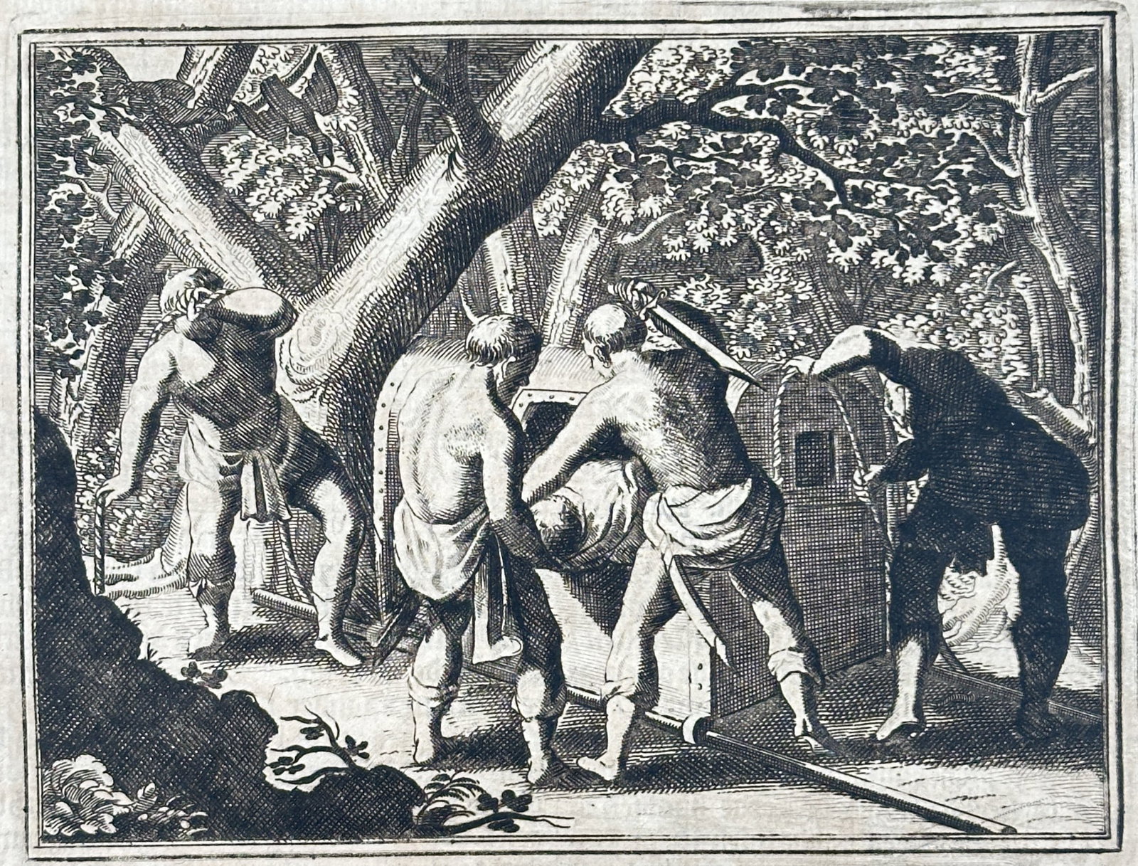 Johann Lodewijk Gottfried – The Assassination of Cicero – Engraving (17th Century) (1 of 3)