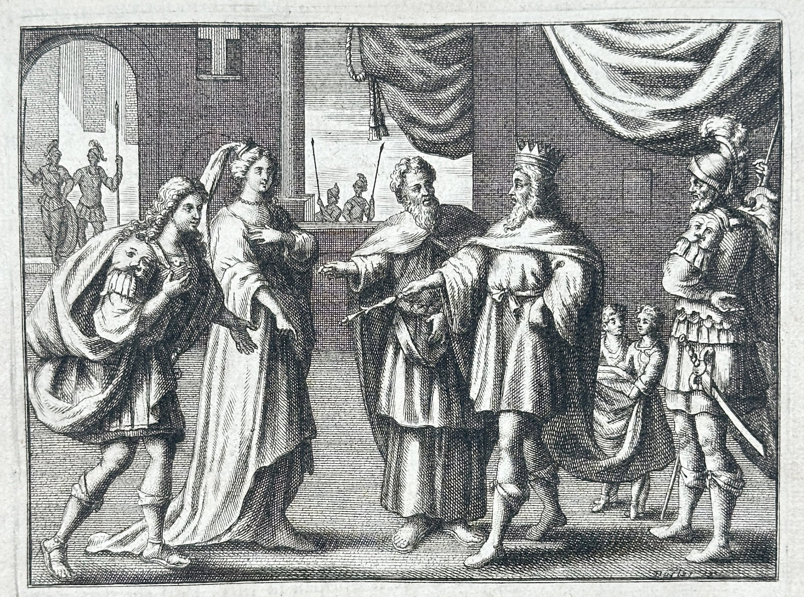 Nicolas Fontaine – David Appoints Solomon King at the Request of Bathsheba and the Prophet (1 of 3)