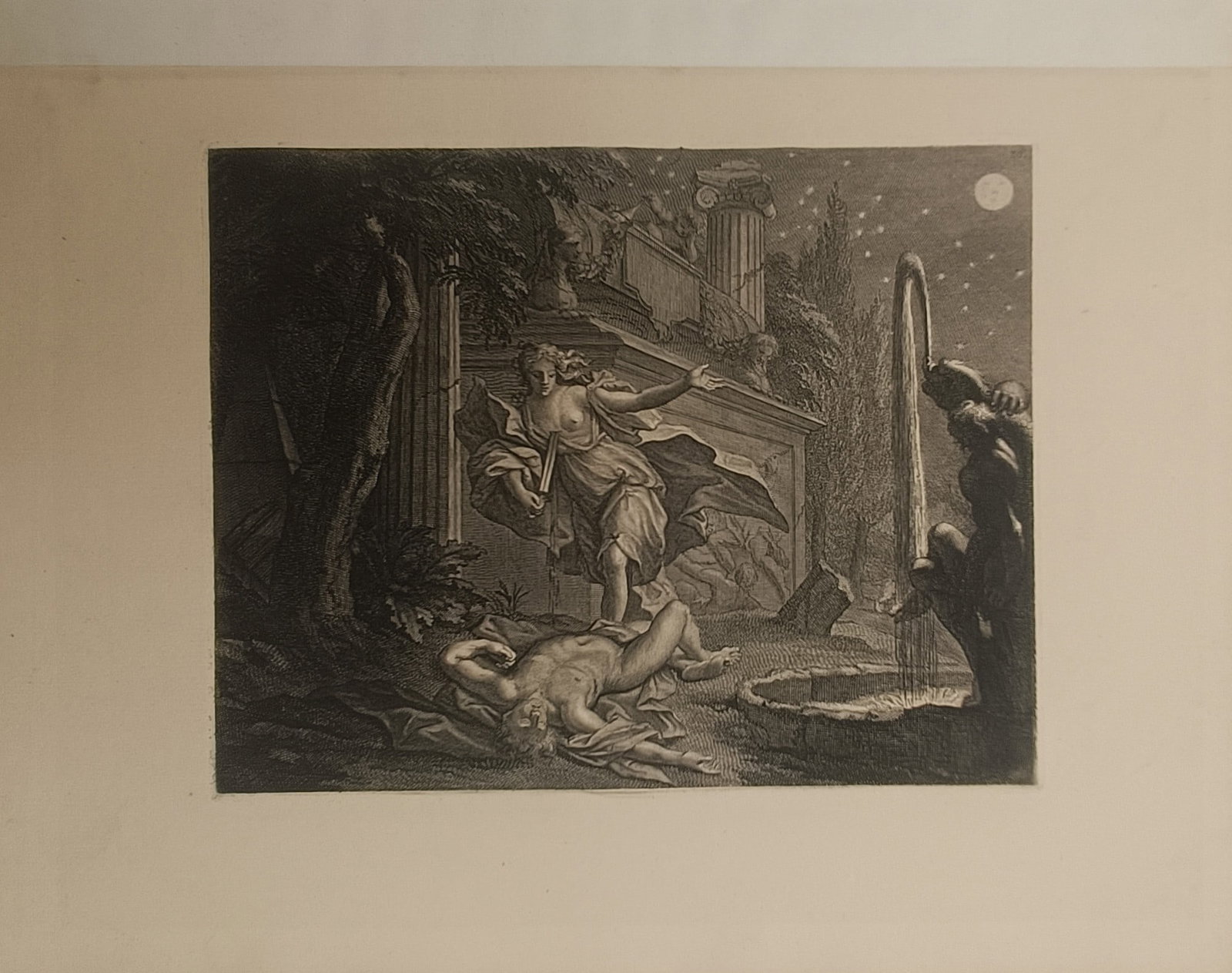 Pieter Stevens van Gunst – Pyramus and Thisbe – Engraving (18th Century) (1 of 2)
