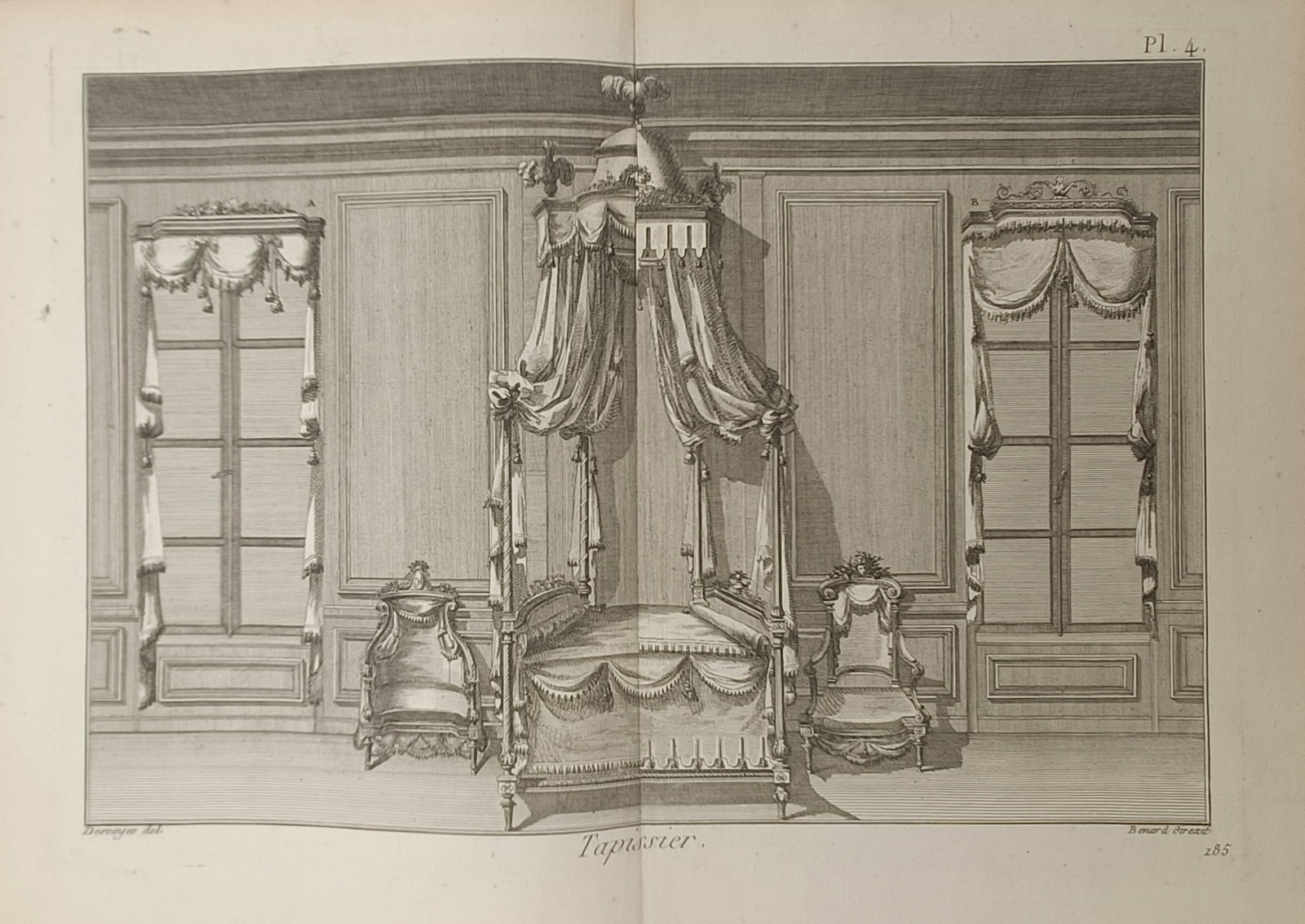 Robert Benard – Upholstery and Bedroom Furnishings – Engraving (18th Century) (1 of 2)