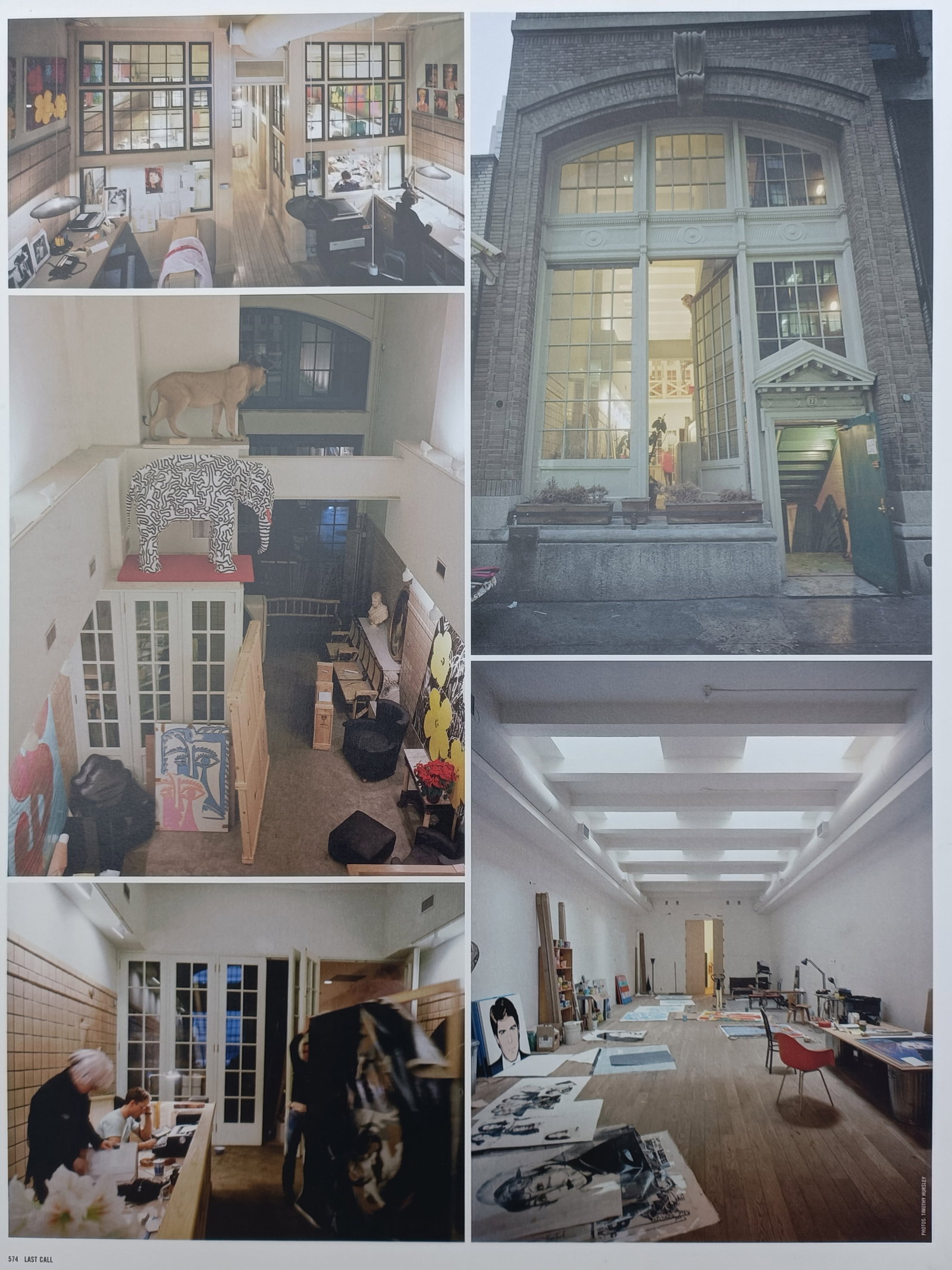 Andy Warhol – The Factory Studio Interiors and Exterior – Offset lithographic reproduction: "The Factory Studio Interiors and Exterior" presents a photographic survey documenting the creative workspaces, exhibition areas, and architecture of the artist's renowned New York studio. This print 