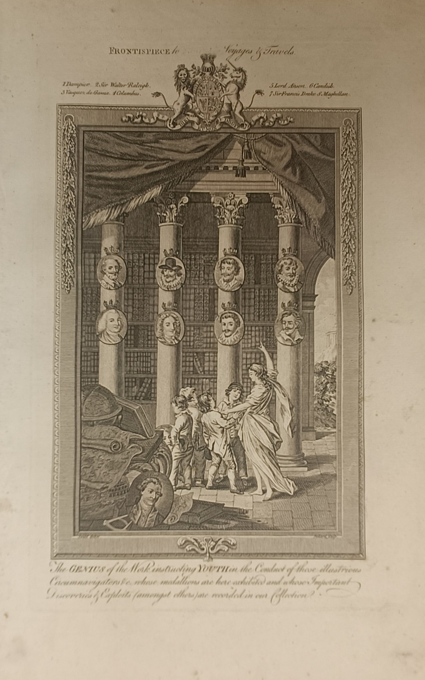Alexander Hogg – The Genius of the Work Instructing Youth – Engraving (1784) (1 of 2)