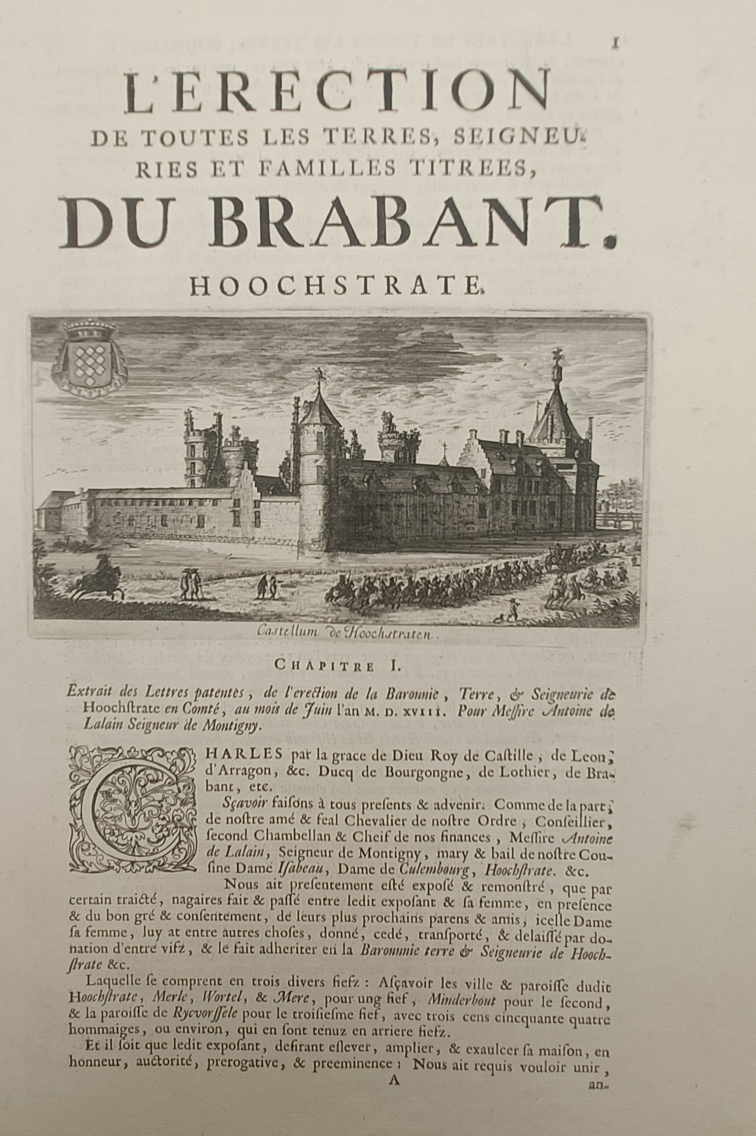 Jacques Le Roy – View of Hoogstraten Castle – Engraving (1705) (1 of 2)