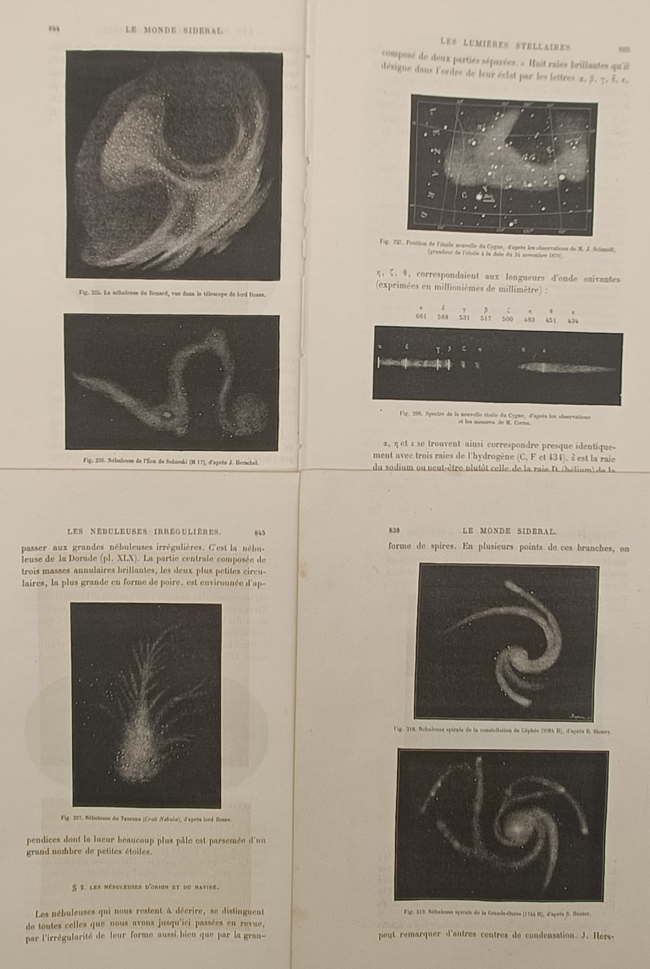 Jean-Pierre Rambosson – Set of 4: The Sidereal World, Nebulae, and Stellar Lights – Engravings (1 of 2)