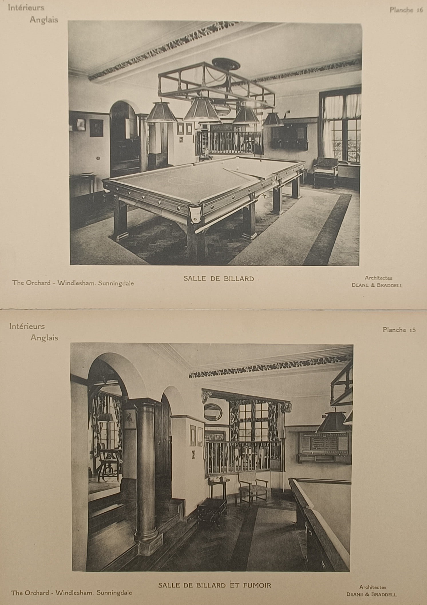 Bedford Lemere & Co. – Set of 2: English Residential Interiors in Sunningdale – Engravings (1 of 2)