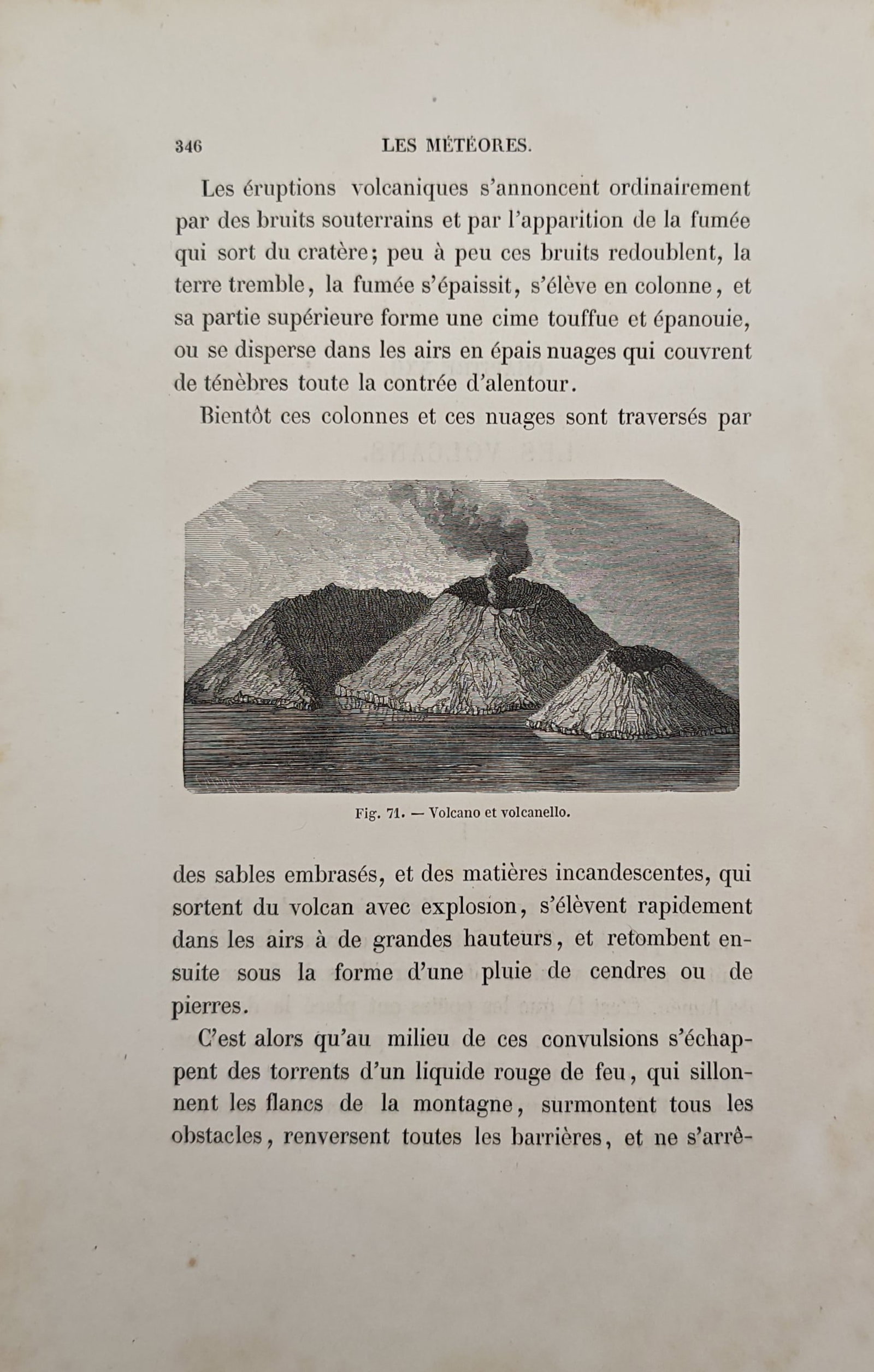 Frédéric Zurcher and Élie Margollé – Volcano and Volcanello – Engraving (19th Century) (1 of 2)