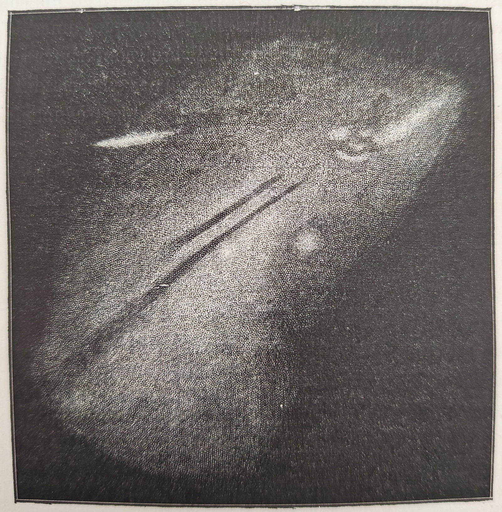 Amedee Guillemin – Elliptical Nebula of Andromeda – Wood engraving (19th Century): "The Sidereal World" illustrates an astronomical observation of the Andromeda Galaxy detailing its luminous elliptical core, surrounding dust lanes, and companion nebulae after drawings by George Phil