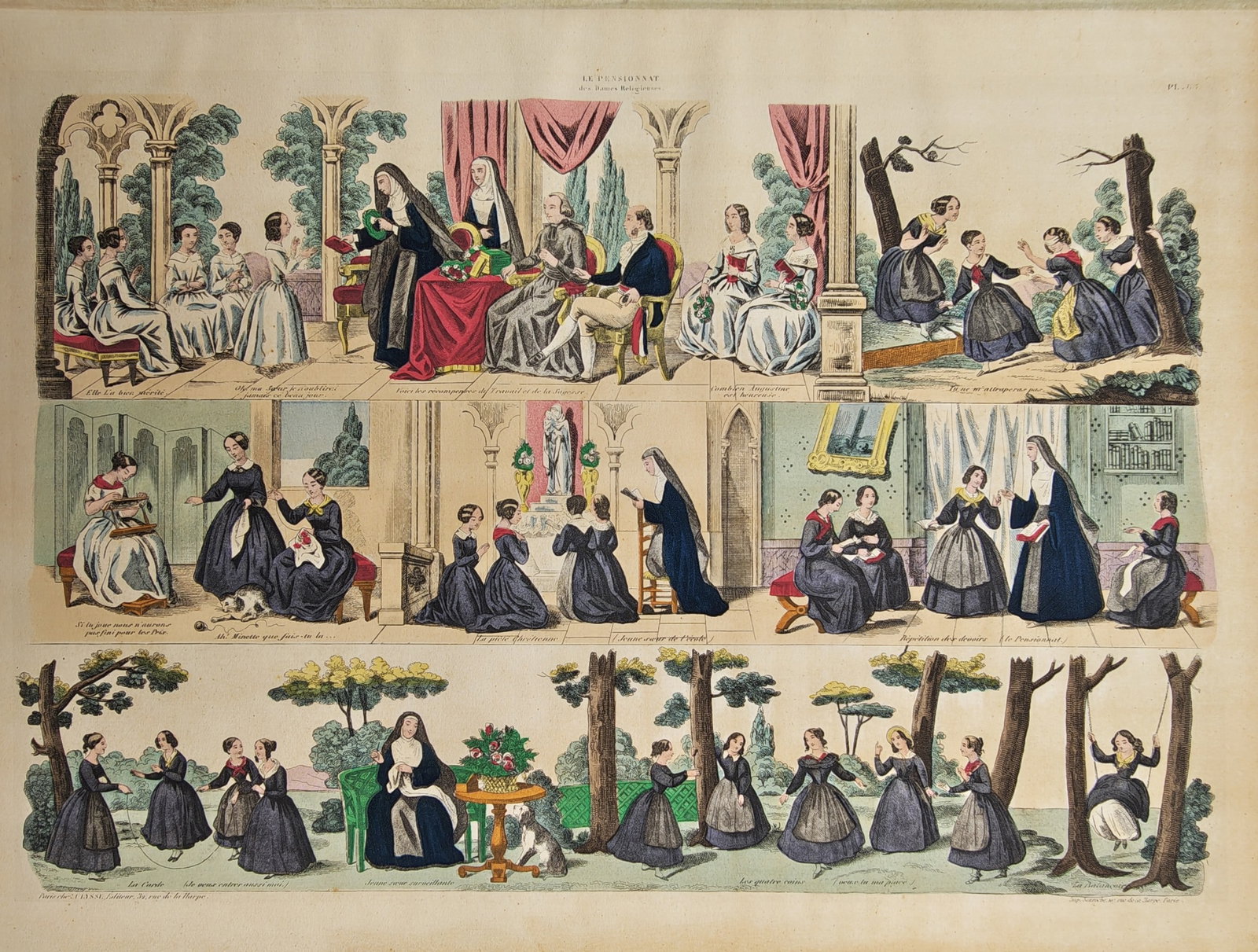 Pierre-Louis Duchartre – Boarding School Life and Education of Young Ladies – offset print (1 of 2)