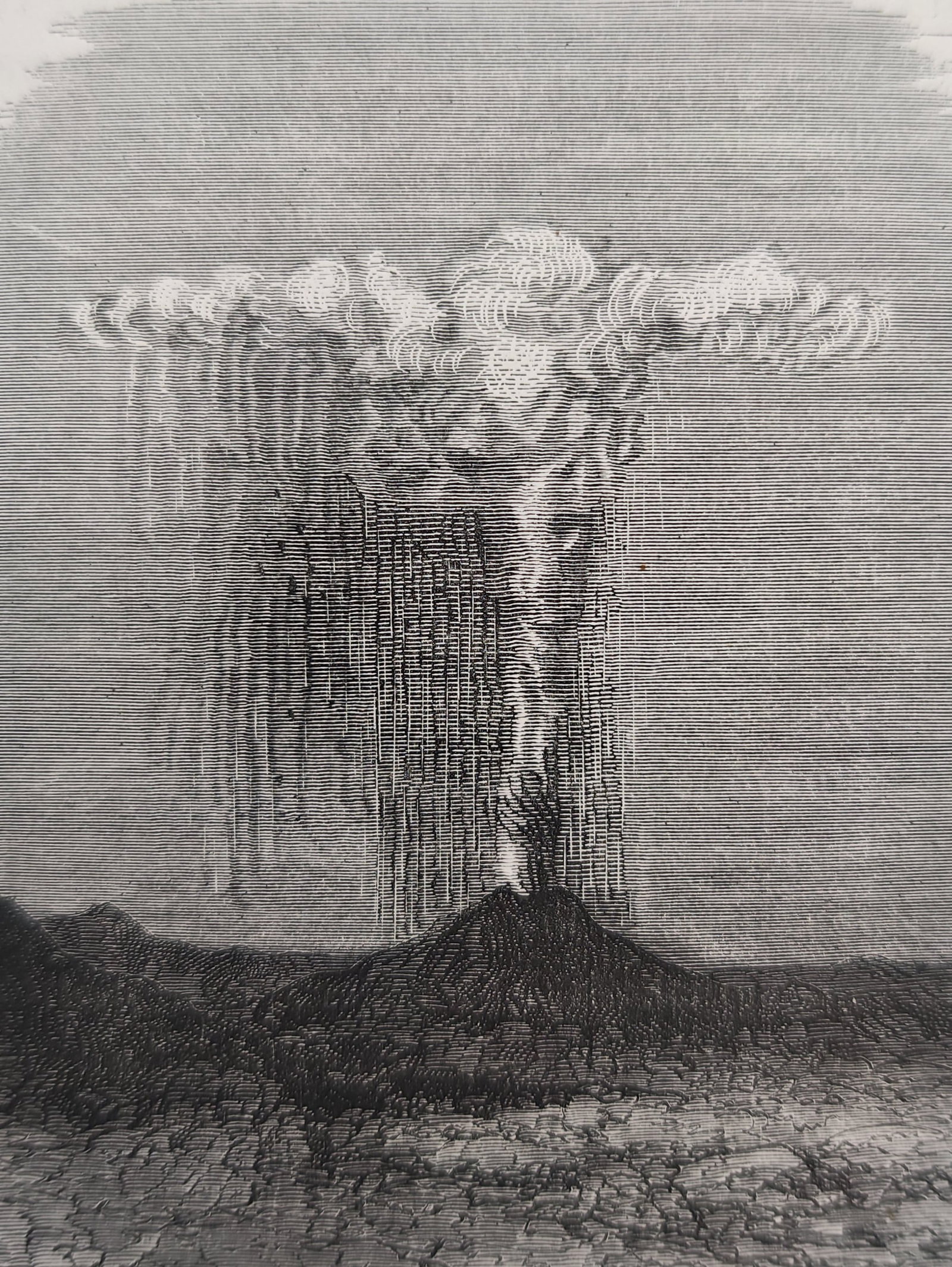 Frédéric Zurcher and Élie Margollé – Muddy Eruption – Engraving (19th Century) (1 of 3)
