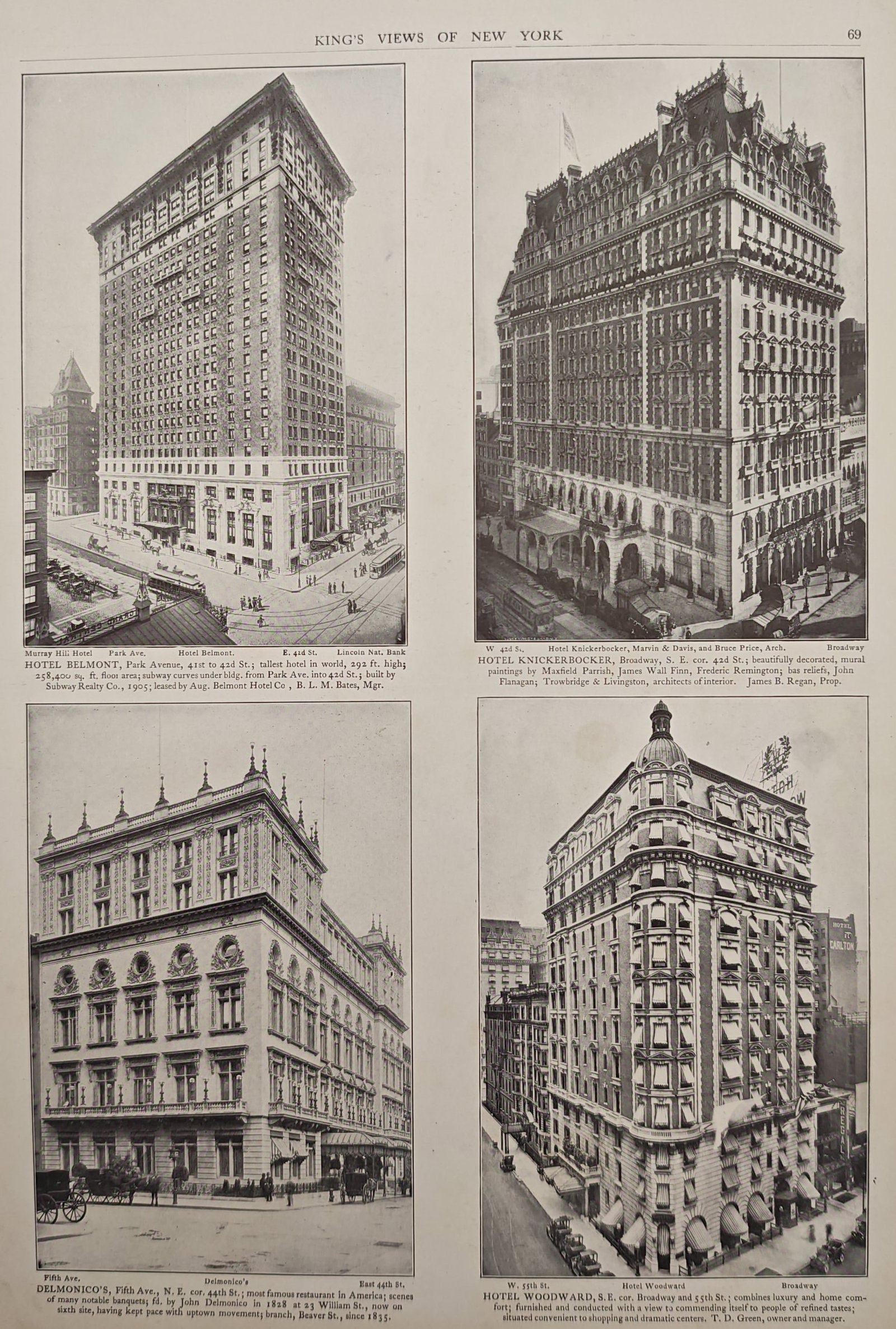 Moses King – Historic New York Hotels – Lithograph (20th Century) (1 of 2)