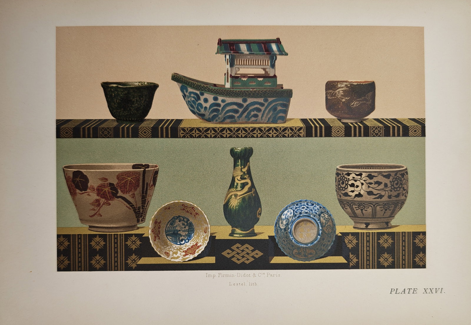 George Ashdown Audsley – Assorted Japanese Ceramic Vessel Collection – Lithograph (1 of 2)