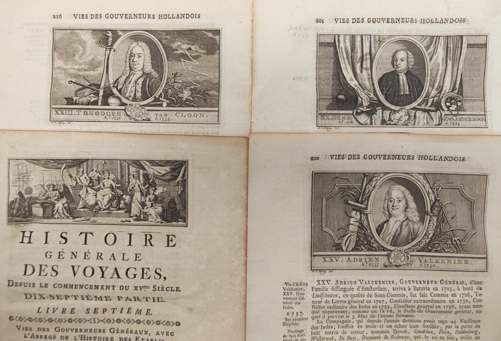 Jean-Pierre-Jean du Bois – Set of 4: Dutch Governors-General, Colonial Administration – (1 of 2)