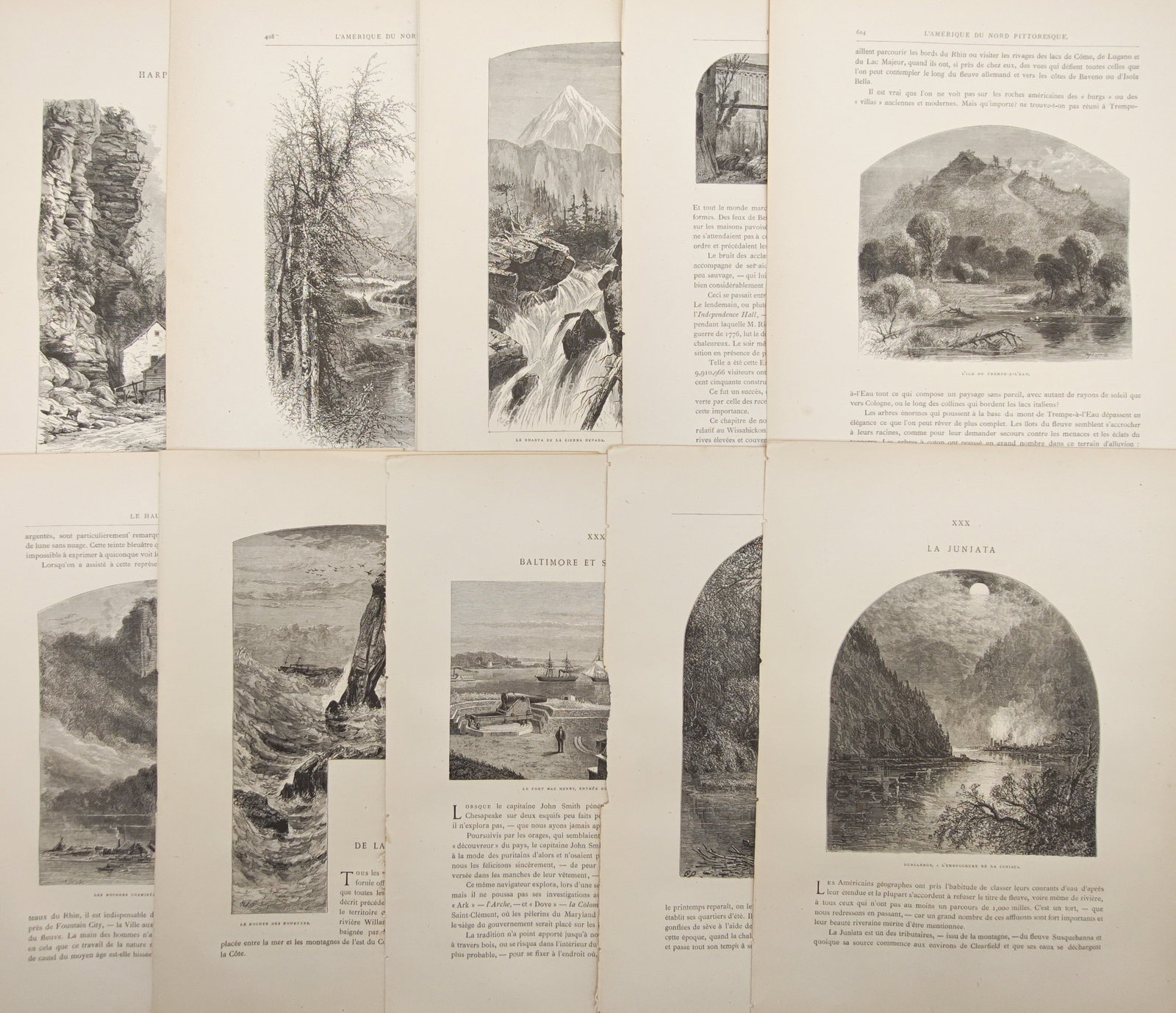 William Cullen Bryant – Set of 10: American Landscapes, River Vistas – Wood Engravings (1 of 1)