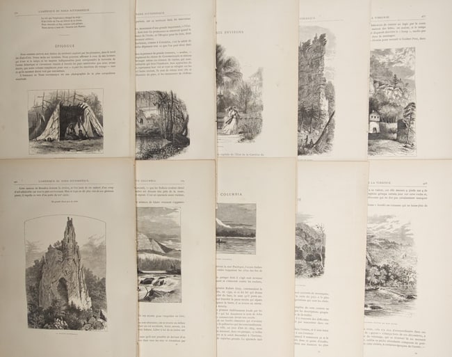 William Cullen Bryant – Set of 10: Mountain Peaks, Geological Formations – Wood Engravings (1 of 2)