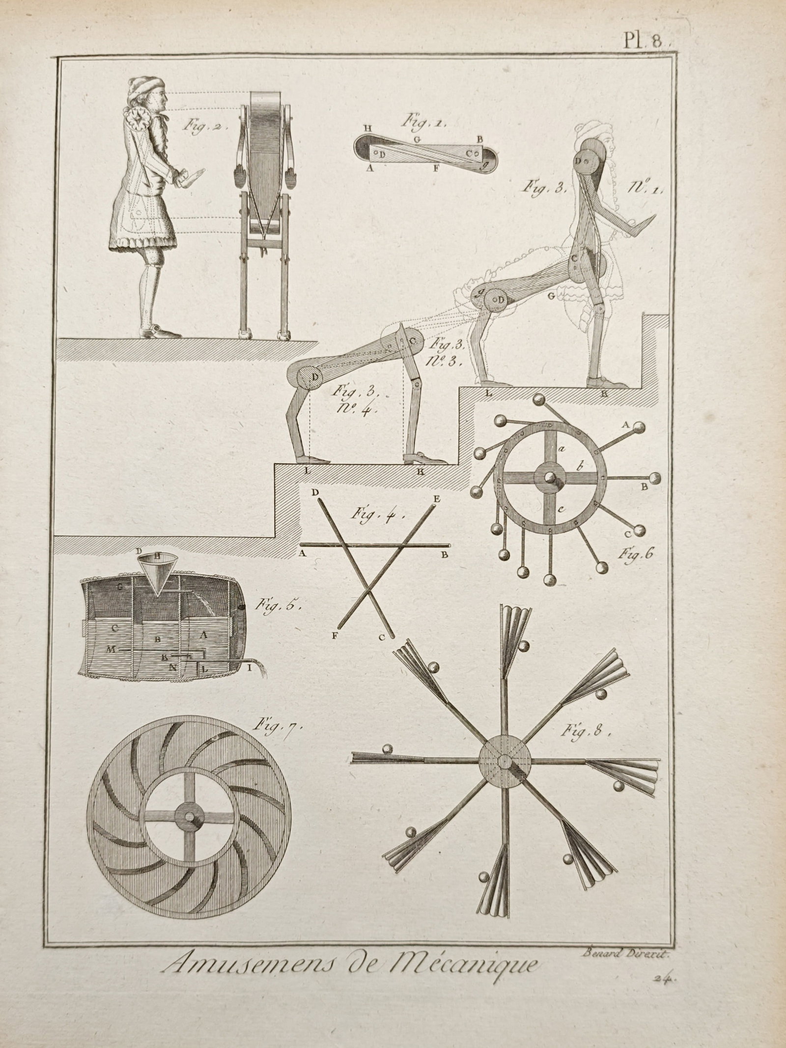 Robert Bénard – Gobelins Dyeing, Winch Operation and River Washing – Engraving (18th Century) (1 of 2)