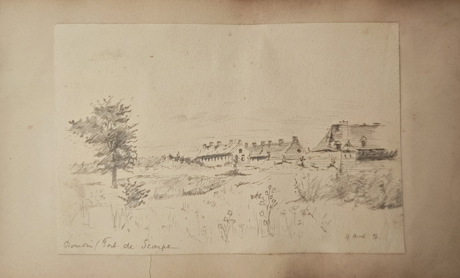 Alphonse Baril – Cathedral Landscape – Etching (19th–20th Century) (1 of 2)