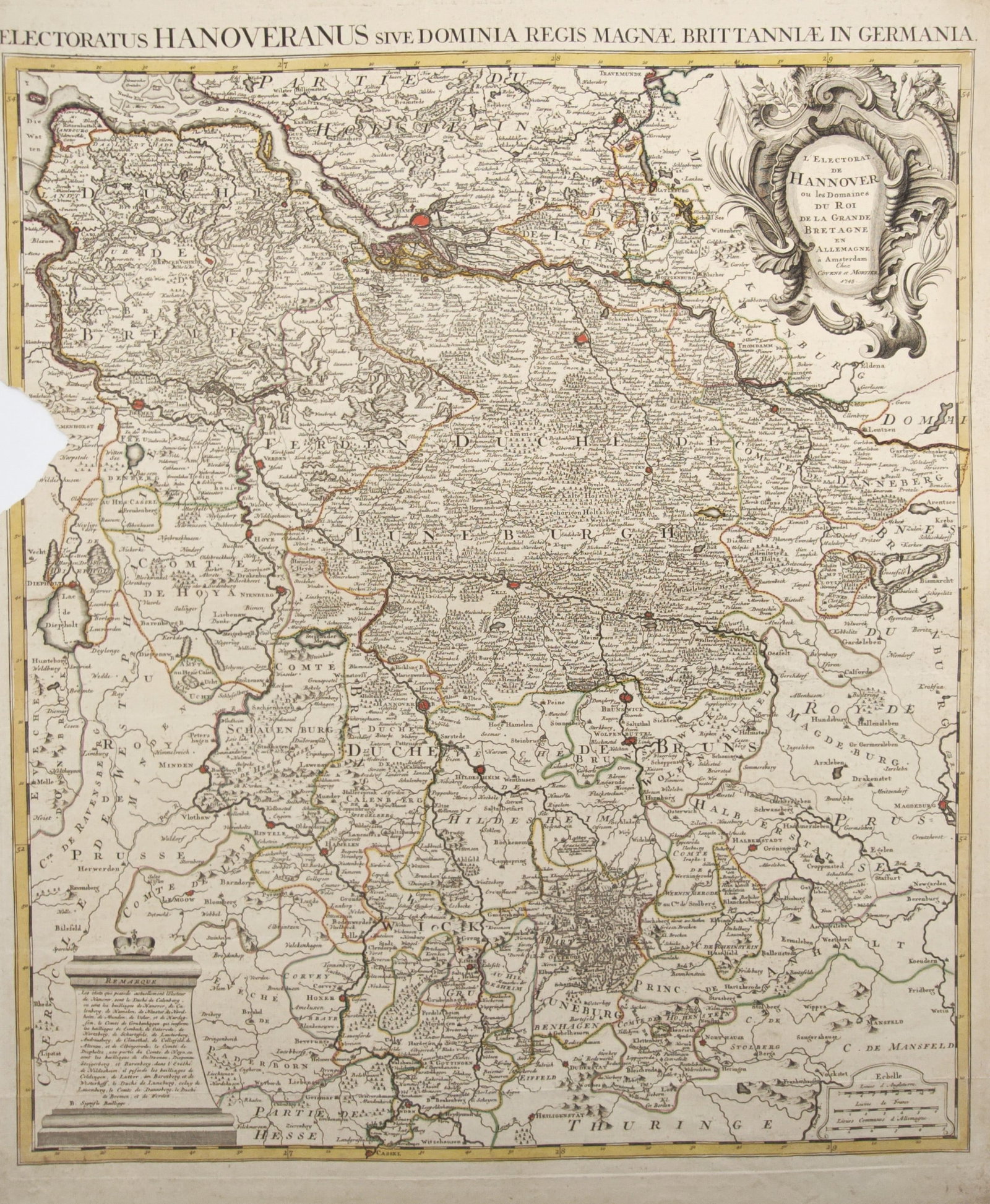 Johannes Cóvens & Cornelis Mortier – Map of the Electorate of Hanover – Copperplate Engraving (1 of 2)
