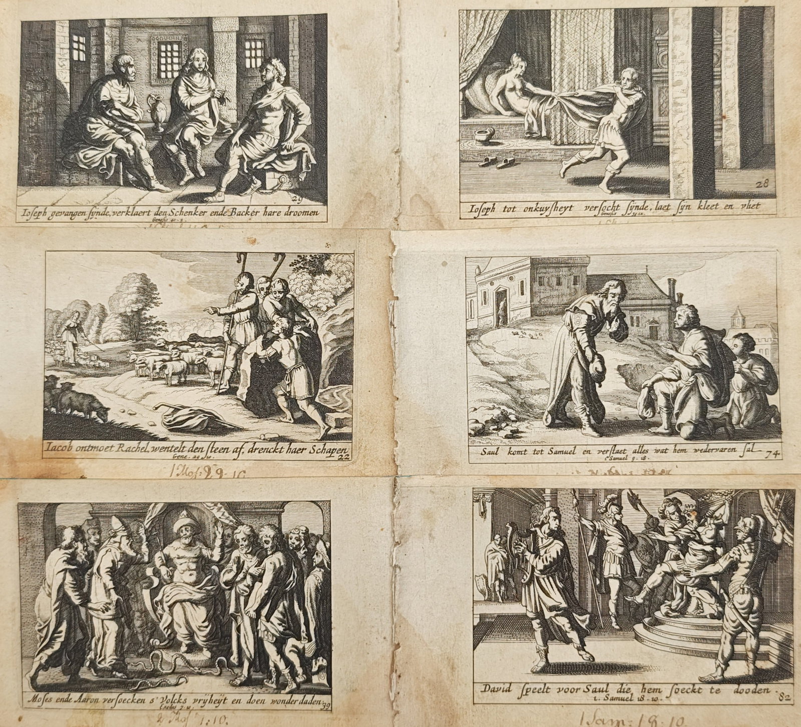 Pieter Hendricksz Schut – Set of 6: Old Testament Biblical Narratives of the Patriarchs and Kings (1 of 2)