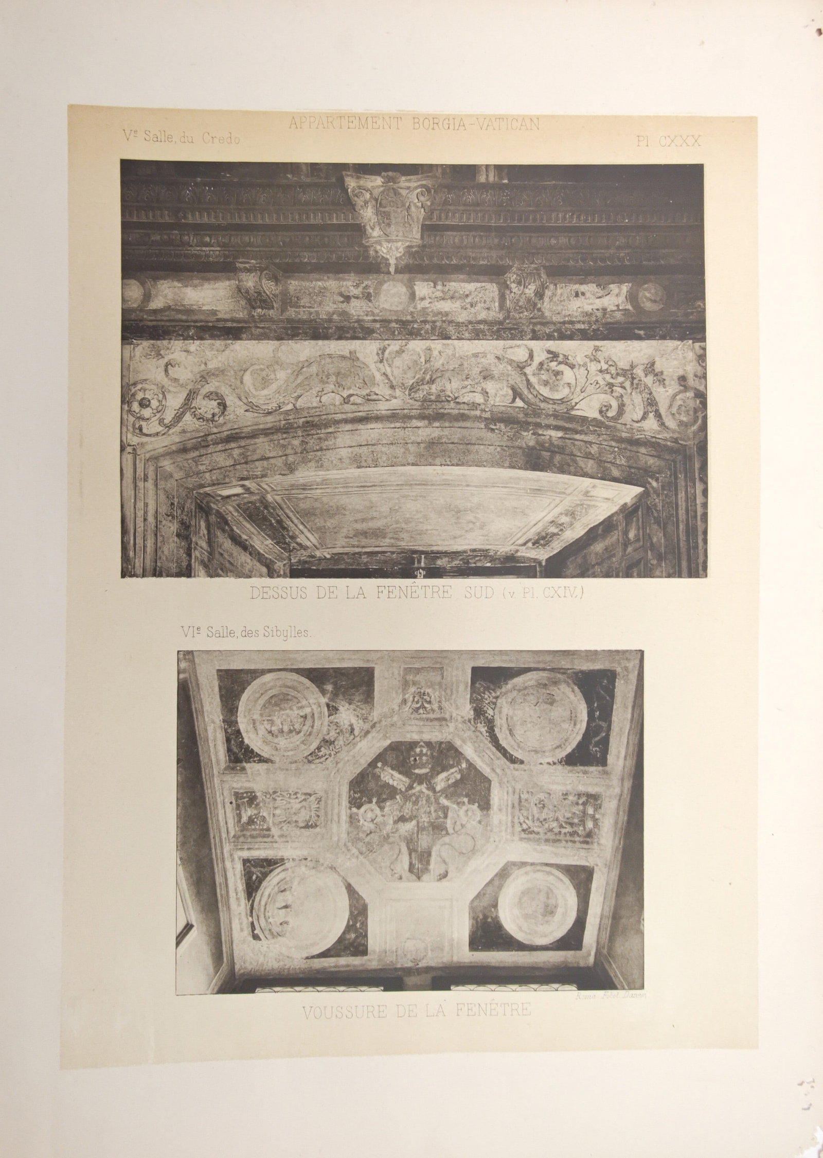 Pinturicchio,after – Top of the South Window and Window Arch – Photogravure (19th Century) (1 of 2)
