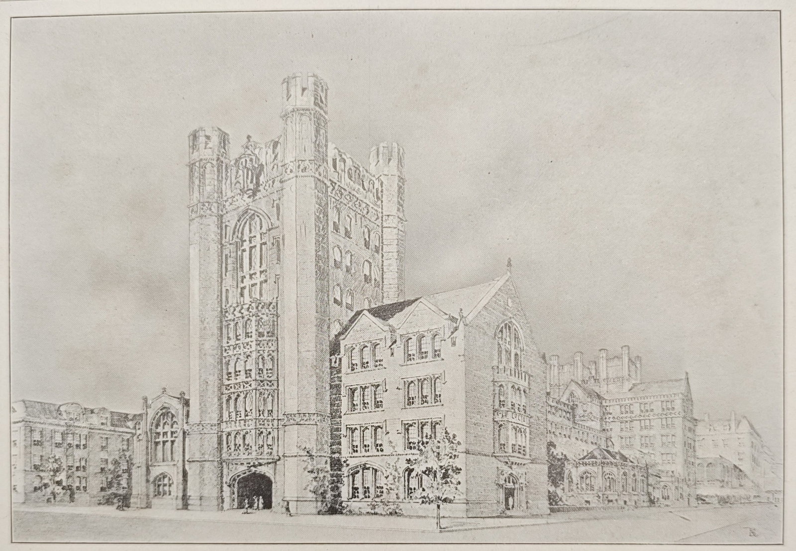 Moses King – Normal College of the City of New York and Index to Views – Halftone photographic: "Normal College of the City of New York" presents an architectural view of the collegiate Gothic campus structure alongside the introductory index of subjects and landmarks from King's Views of New Yo