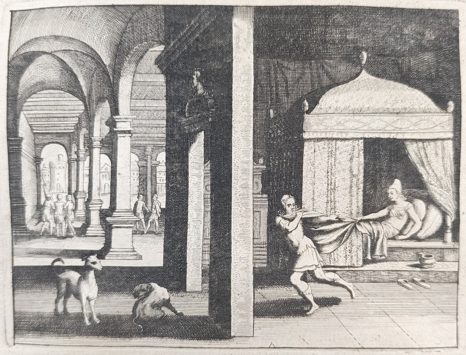 Nicolas Fontaine – The Chastity of Joseph – Engraving (18th Century) (1 of 3)