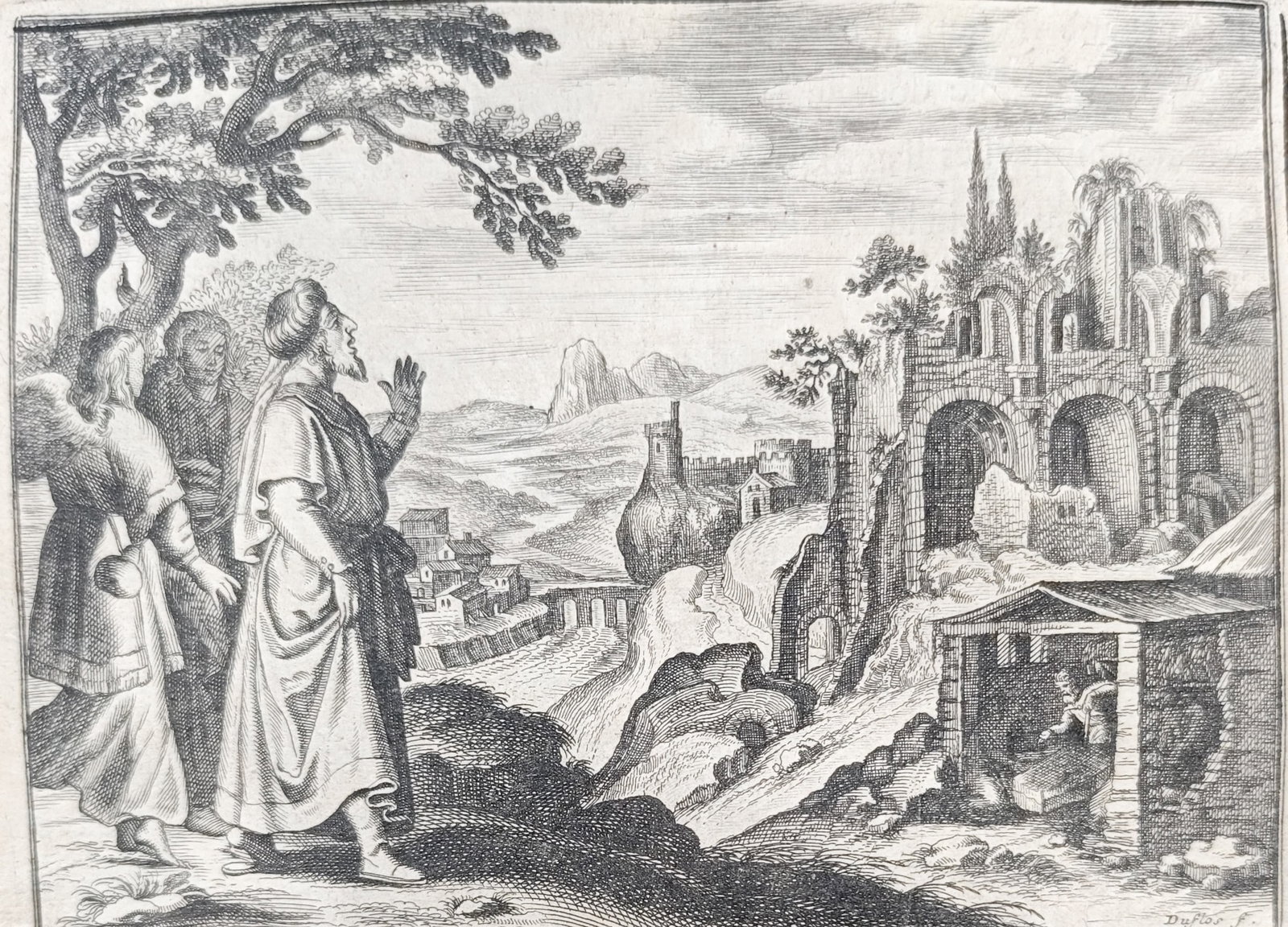 Nicolas Fontaine – Crimes of the Sodomites – Engraving (18th Century) (1 of 3)