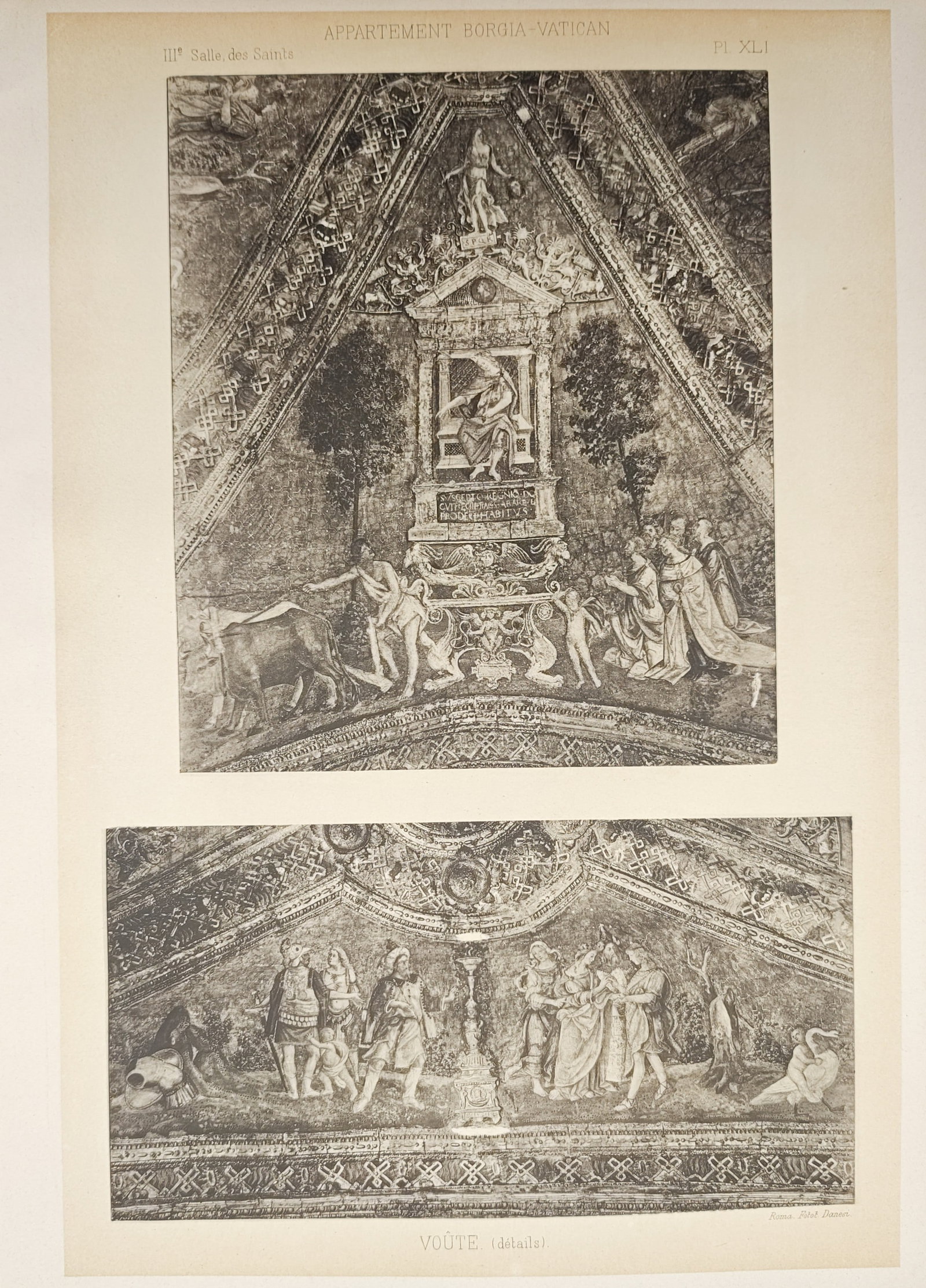 Pinturicchio,after – Vatican Borgia Apartment: Hall of the Saints Vault – Photogravure (19th (1 of 2)