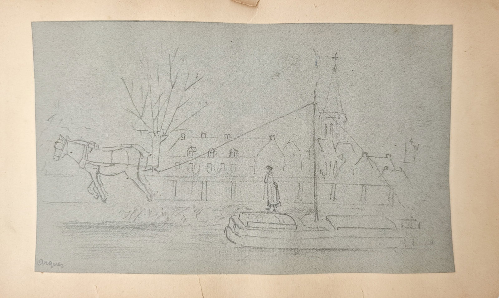 Georges William Thornley – Canal Scene at Arques – Lithograph (19th Century) (1 of 1)