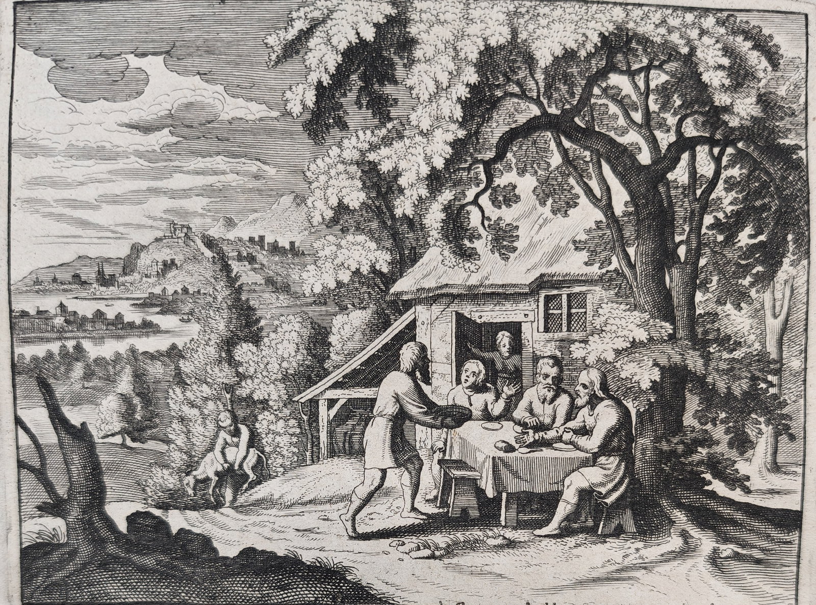 Nicolas Fontaine – Sarah Conceives Isaac – Engraving (18th Century) (1 of 2)