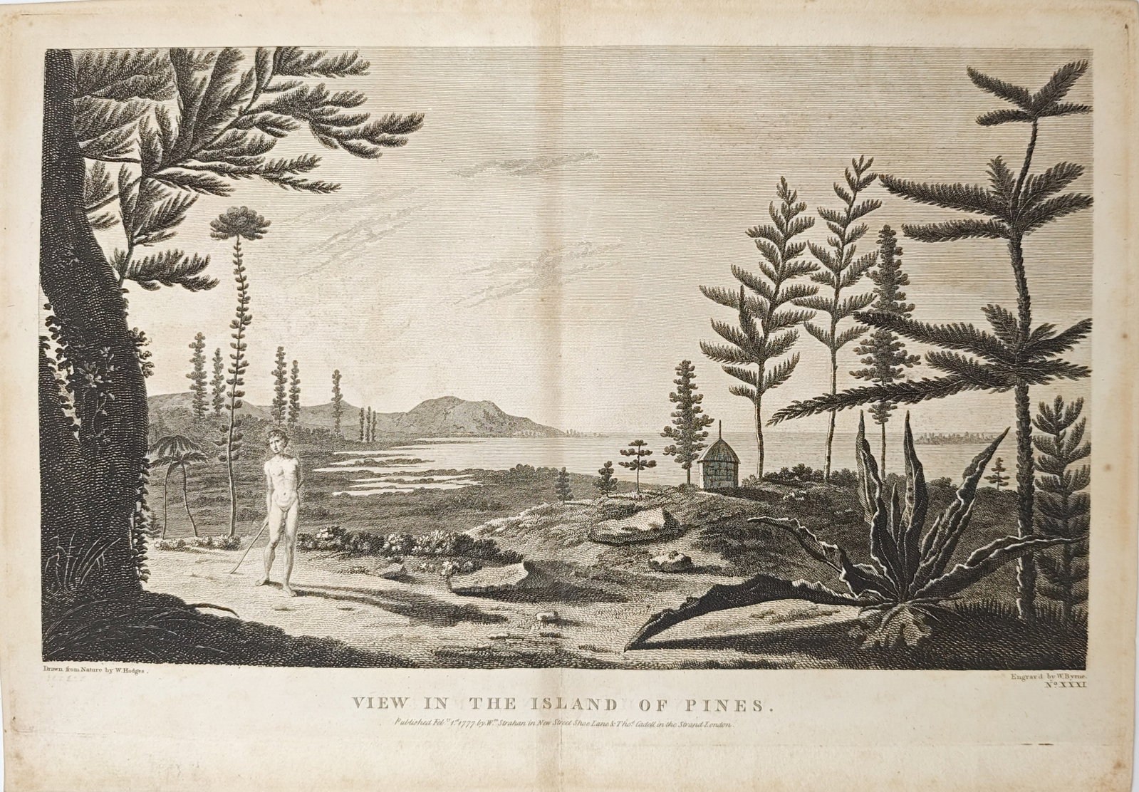 William Hodges – View in the Island of Pines – Engraving (1777) (1 of 2)